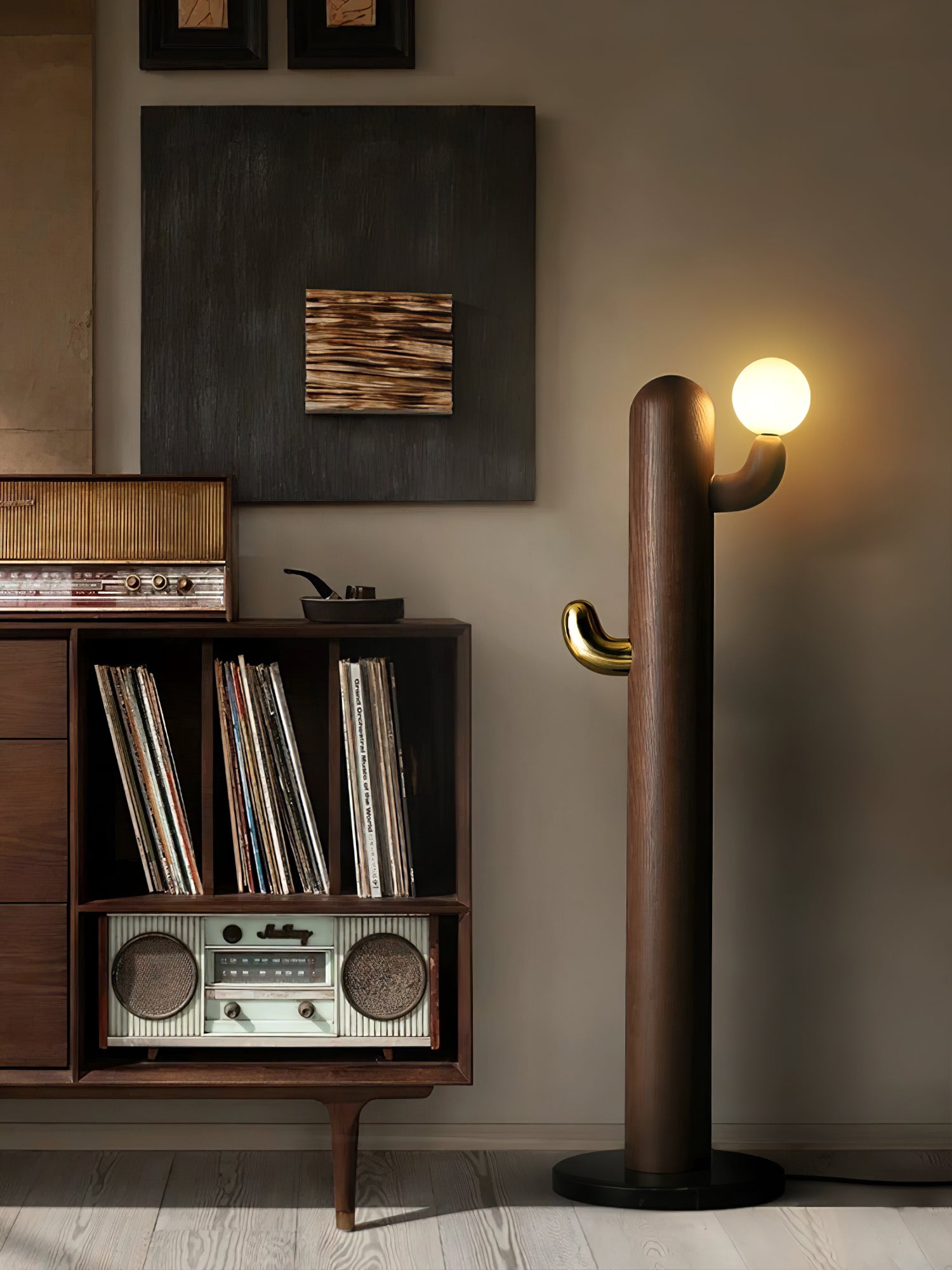 Cactus Wood Floor Lamp - Cueteks