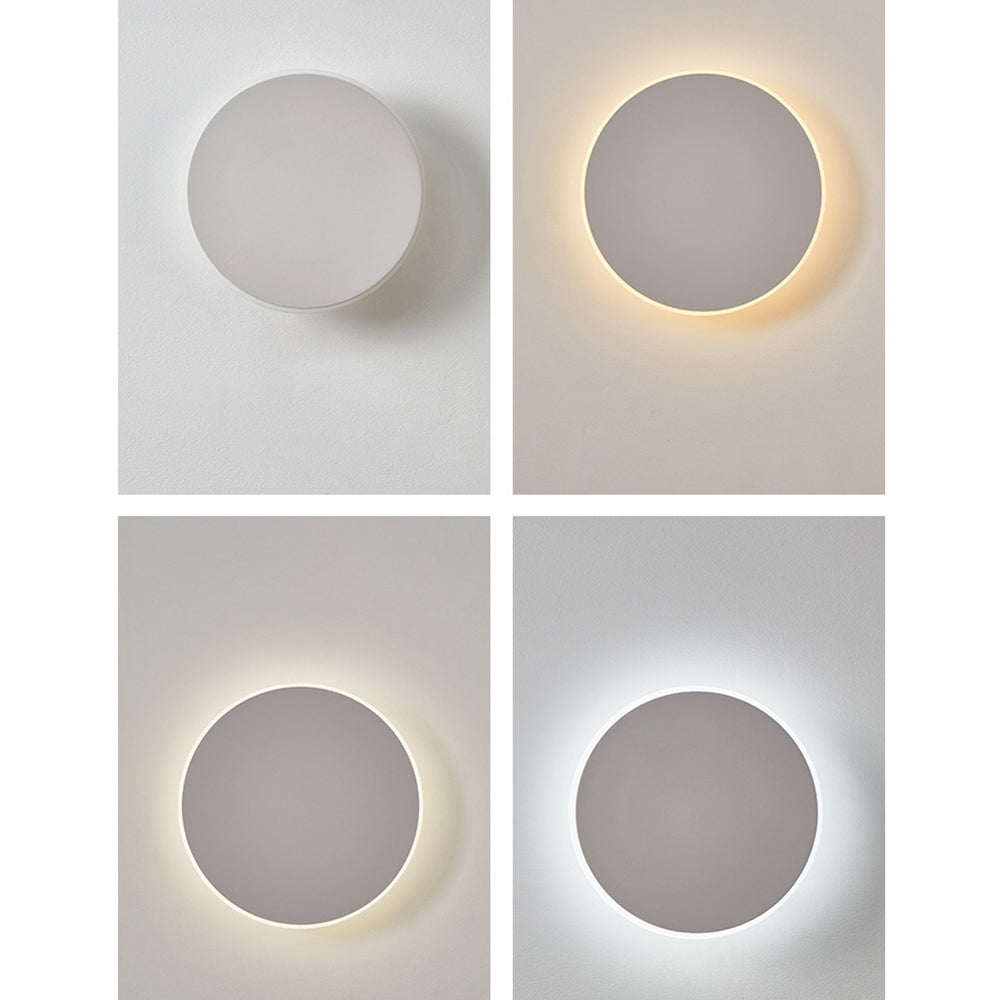 Minimalist Round Metal LED Outdoor Wall Light - Cueteks