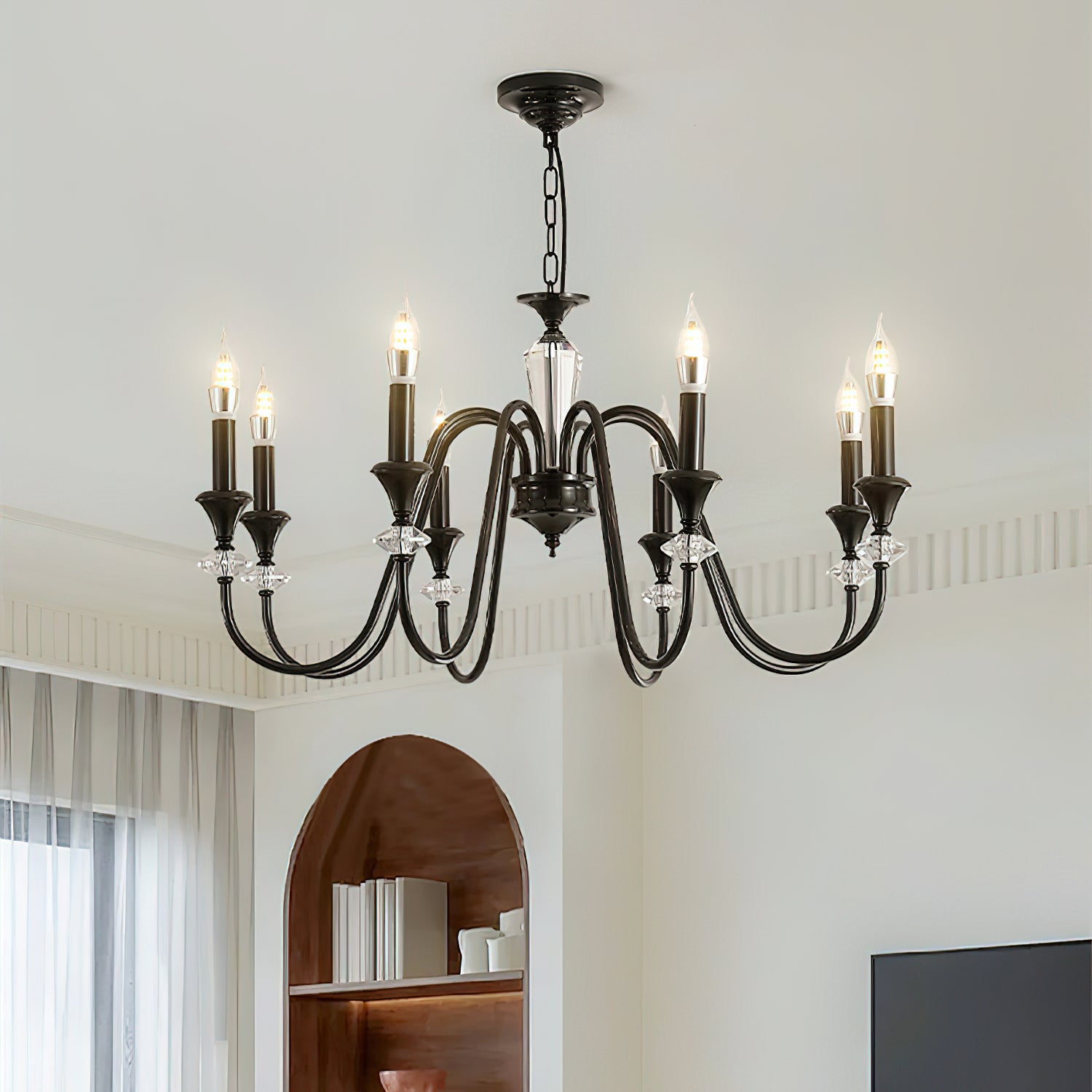 Noir Candelabra Chandelier - Cueteks