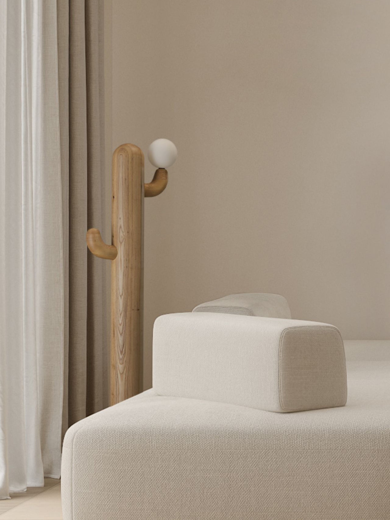 Cactus Wood Floor Lamp - Cueteks