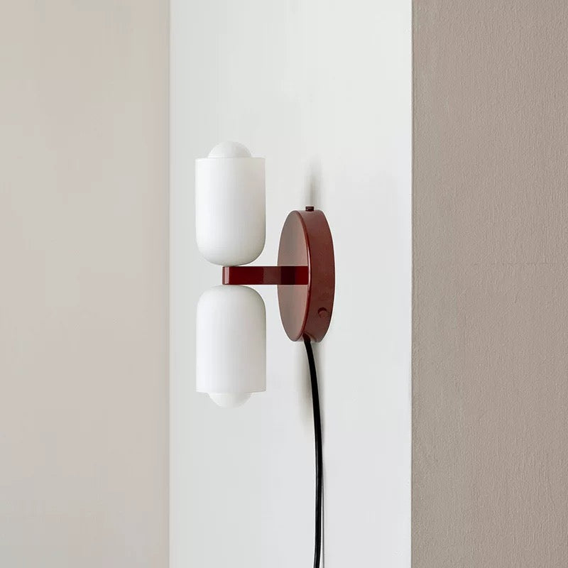 Creamy Double Head Plug-in Wall Light - Cueteks