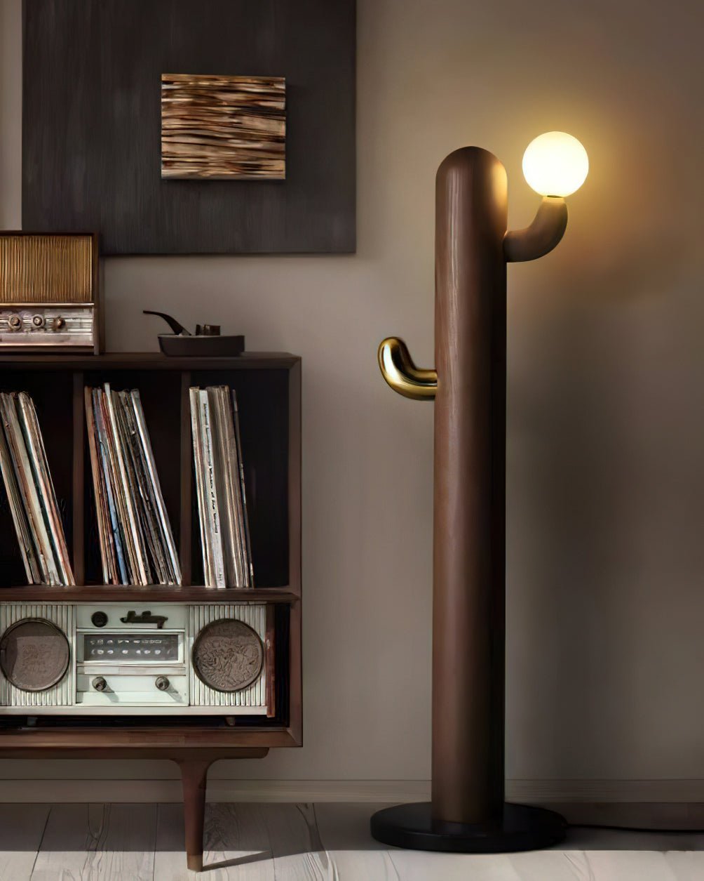 Cactus Wood Floor Lamp - Cueteks