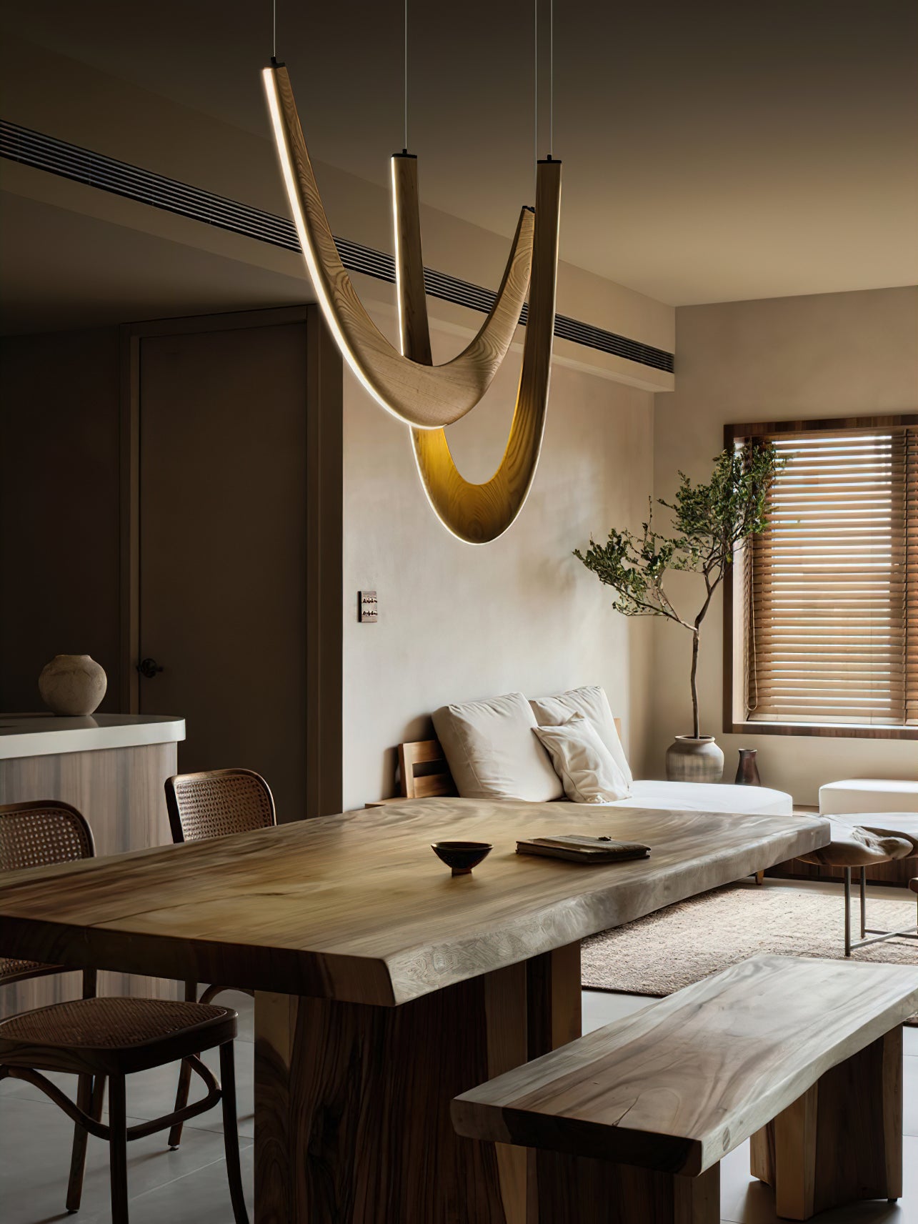 U Wooden Pendant Lamp - Cueteks