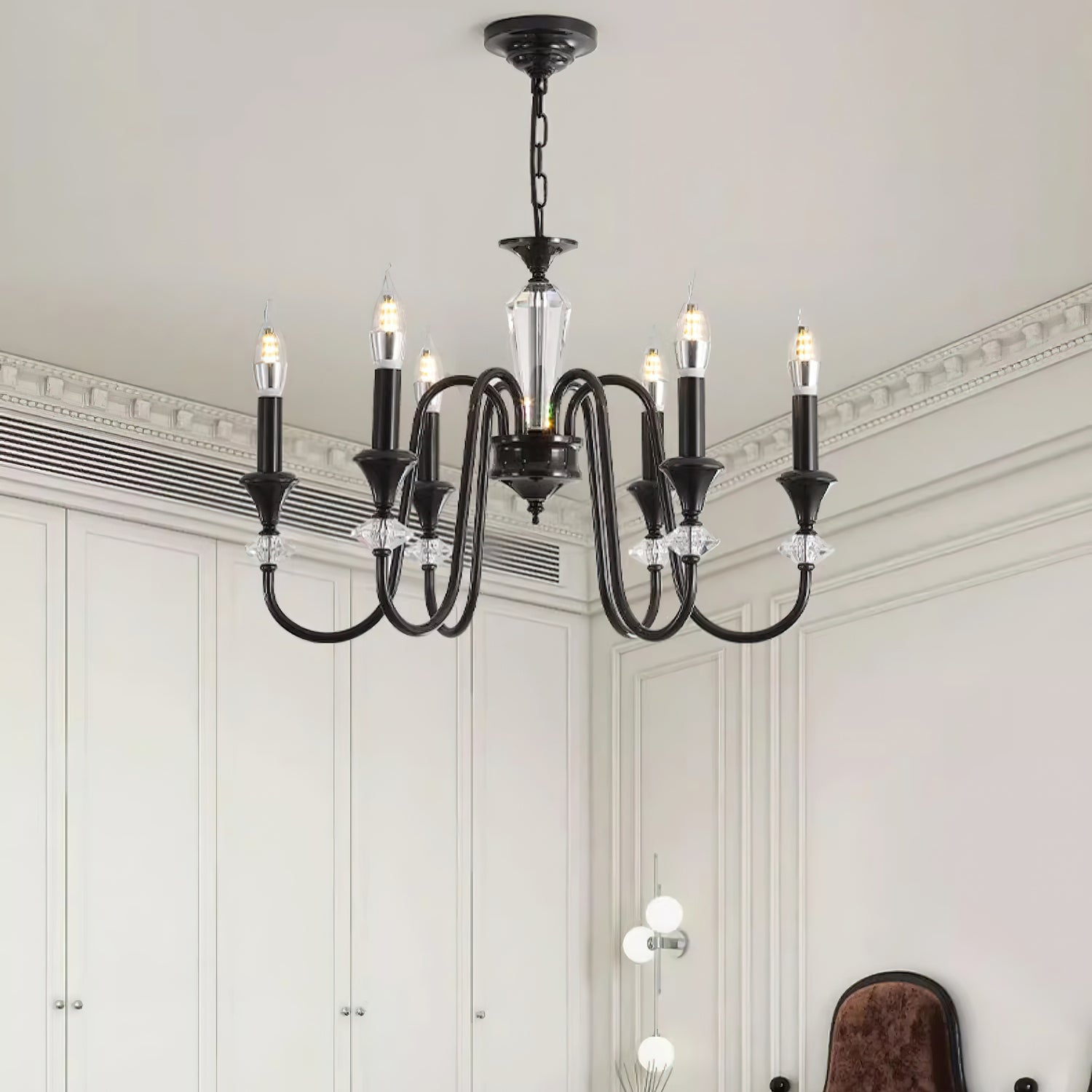 Noir Candelabra Chandelier - Cueteks