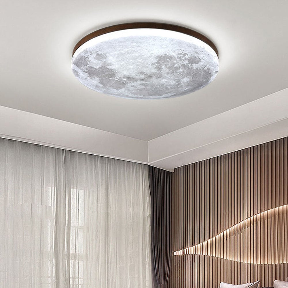 Creative Round Moon LED Ceiling Light - Cueteks