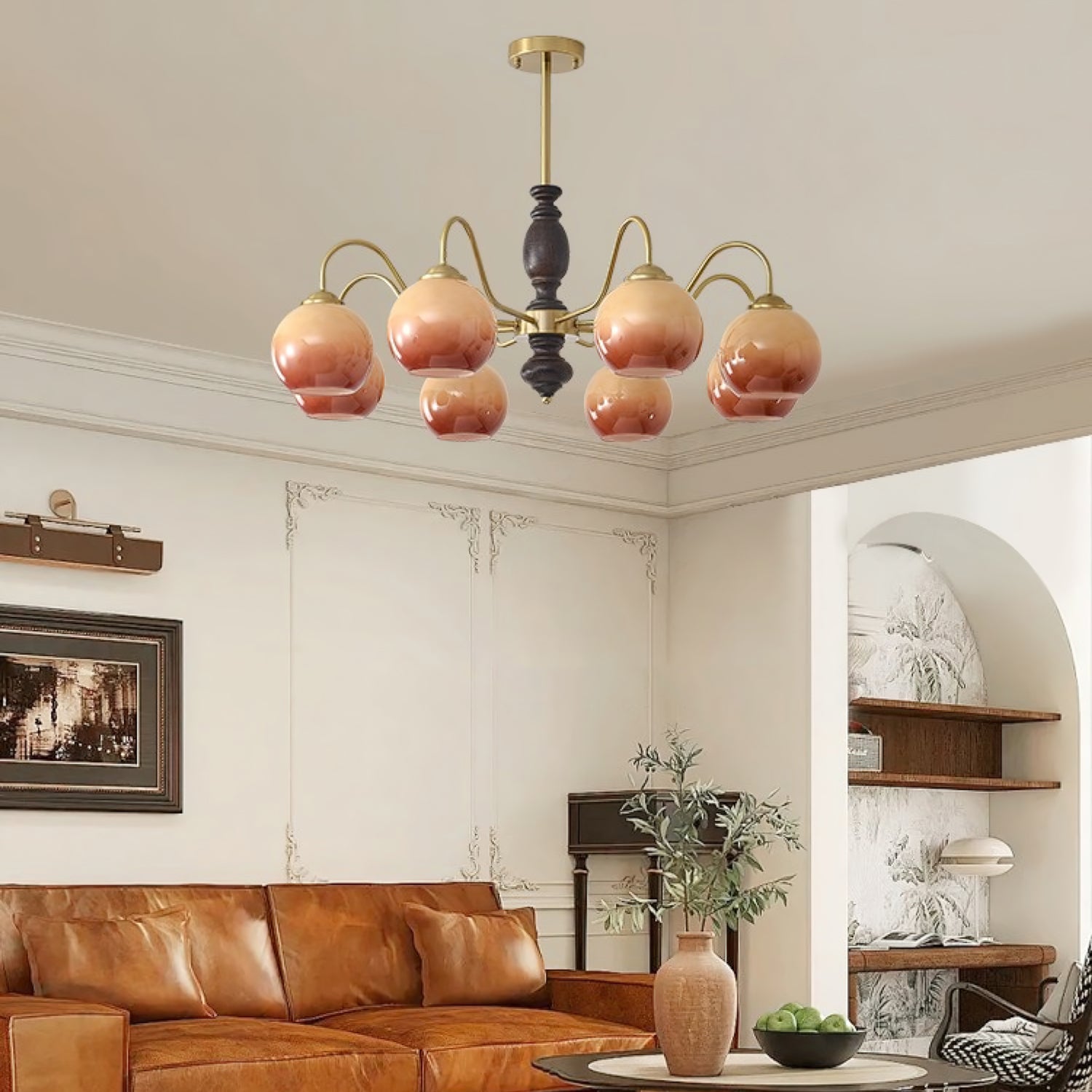 Caramel Orb Chandelier - Cueteks