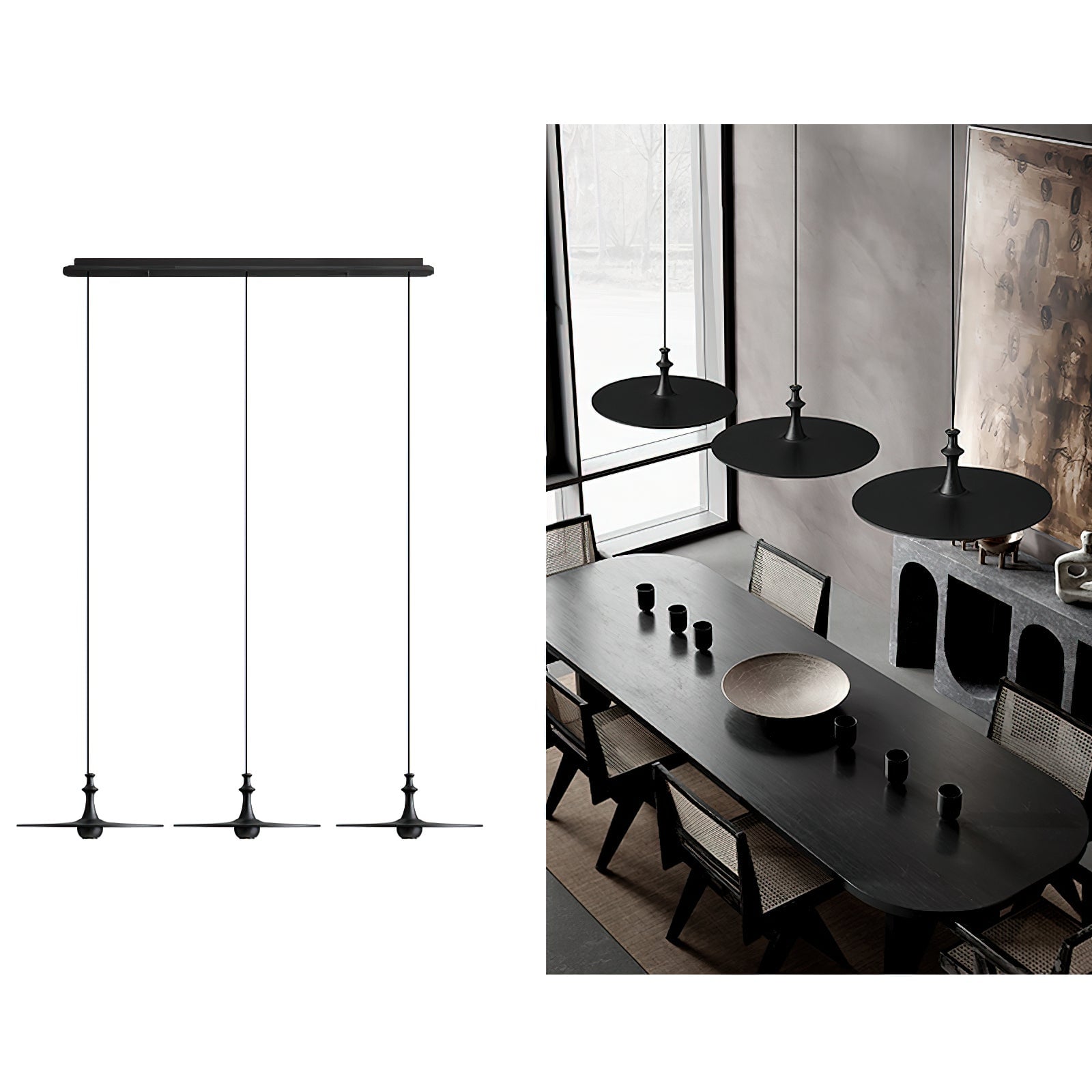 Spindle Disc Pendant Lamp - Cueteks