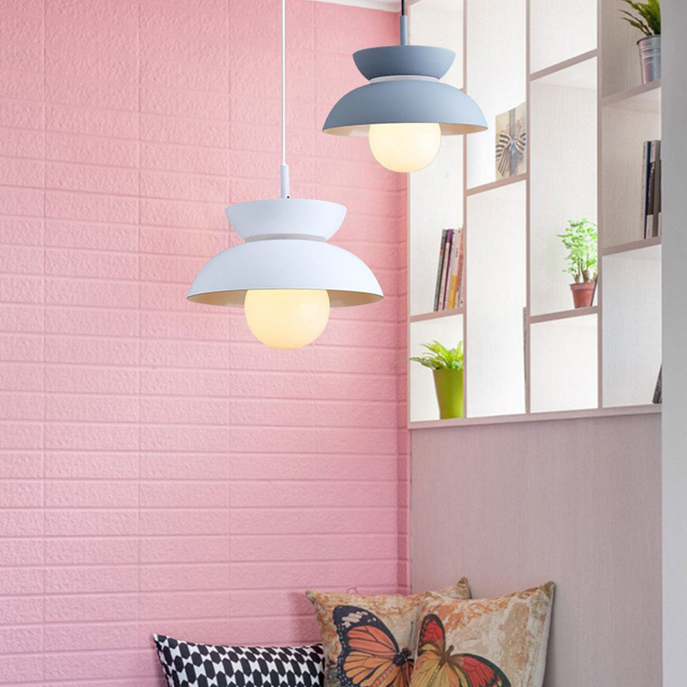 Macaroon Colorful Simple Round Pendant Light - Cueteks