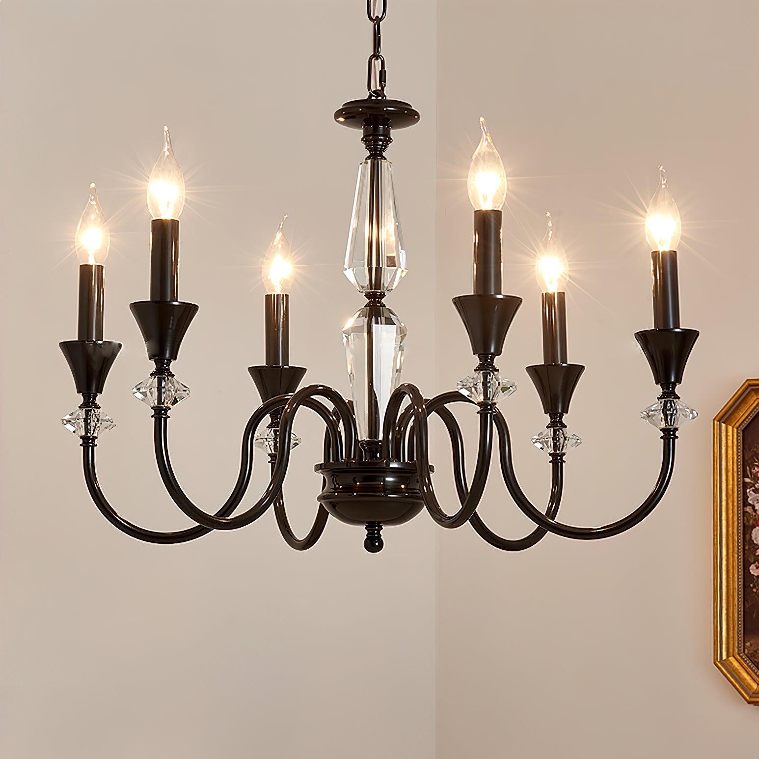 Noir Candelabra Chandelier - Cueteks