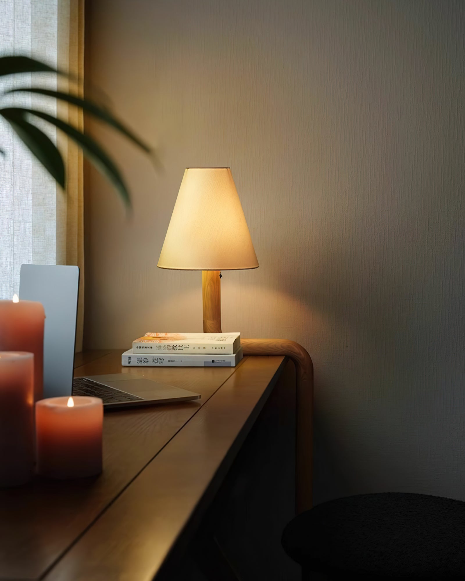 Bend Wood Table Lamp - Cueteks