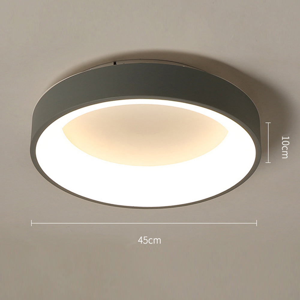 Scandinavian Grey Round LED Ceiling Light - Cueteks