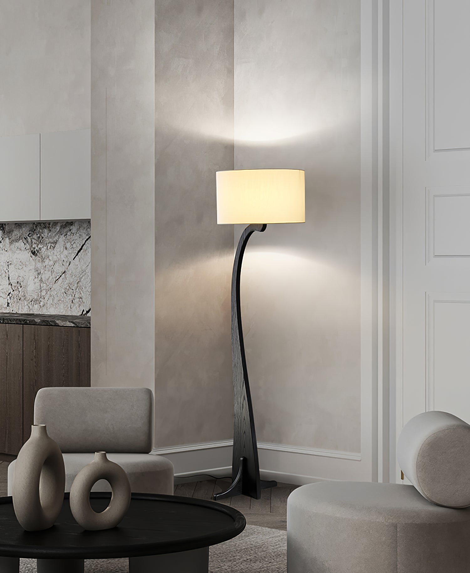 Bow Curve Floor Lamp - Cueteks
