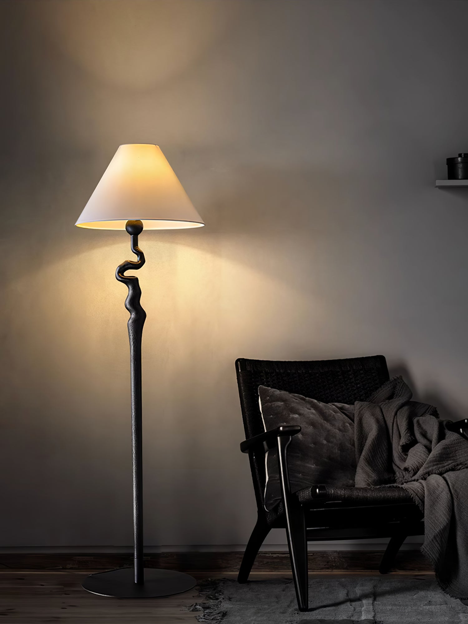 Serpentine Twist Floor Lamp - Cueteks