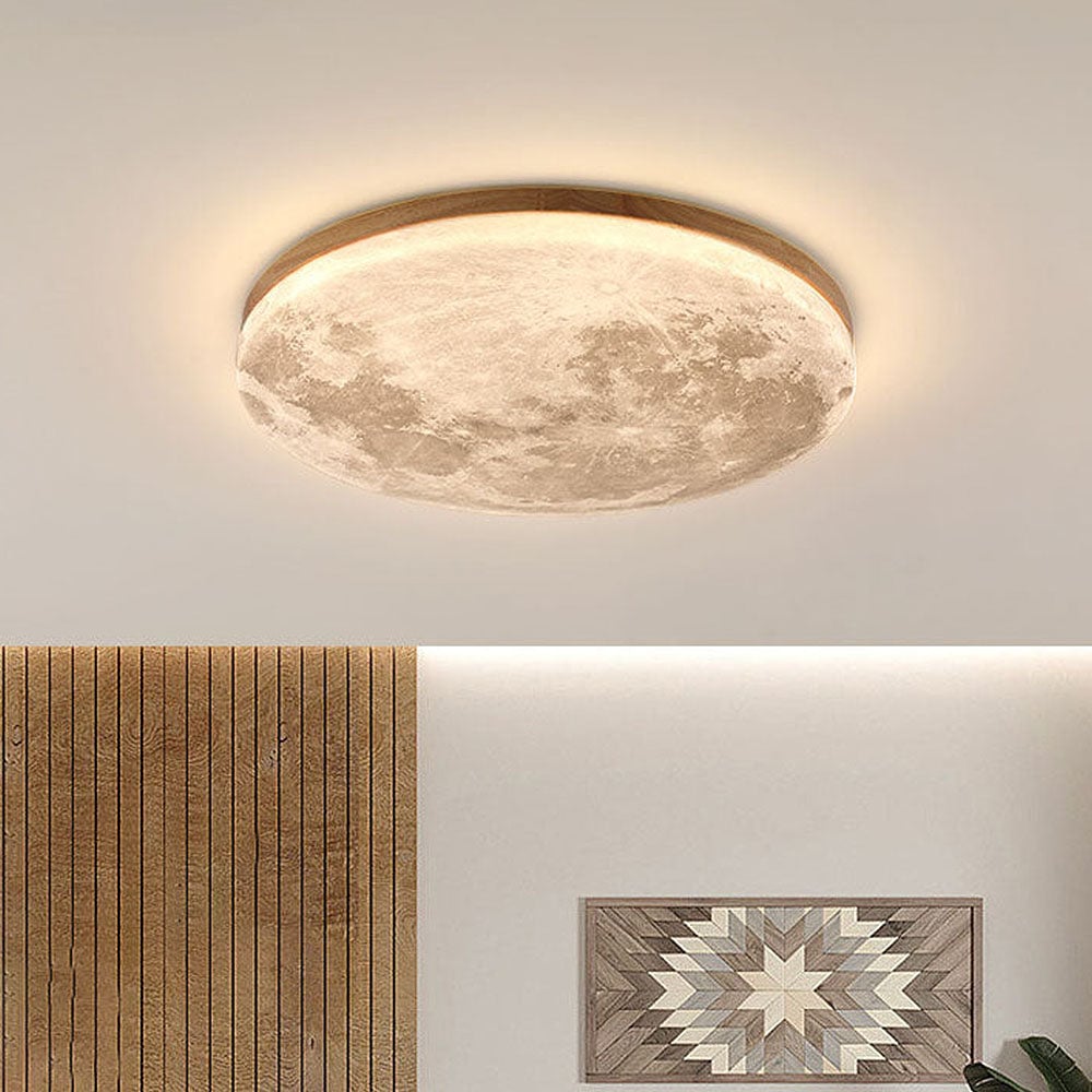 Creative Round Moon LED Ceiling Light - Cueteks