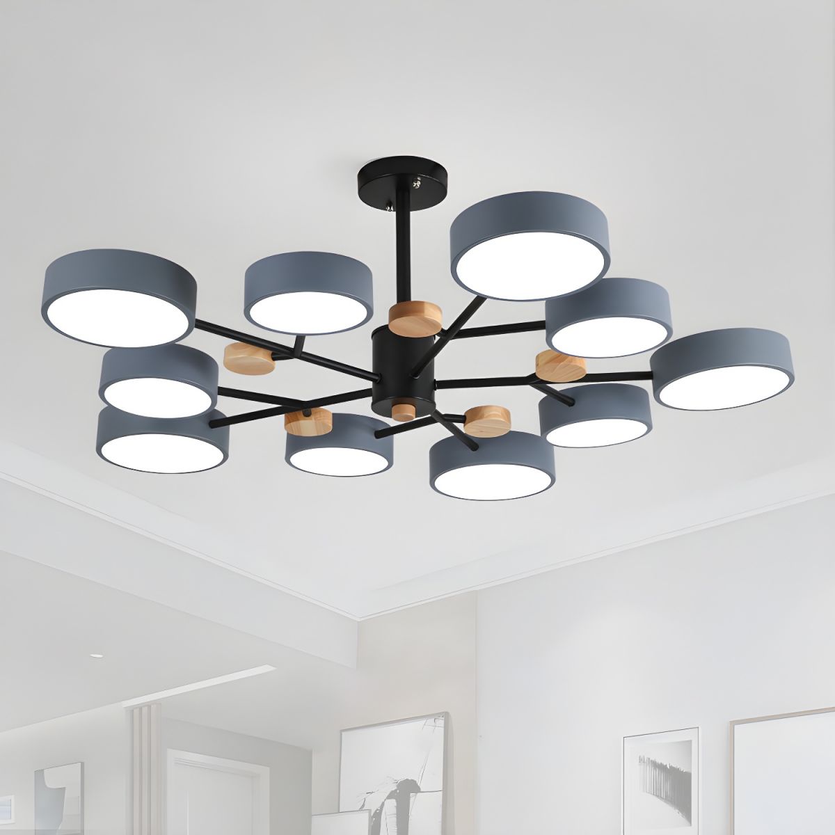 Contemporary Acrylic LED Hanging Pendant Light - Cueteks