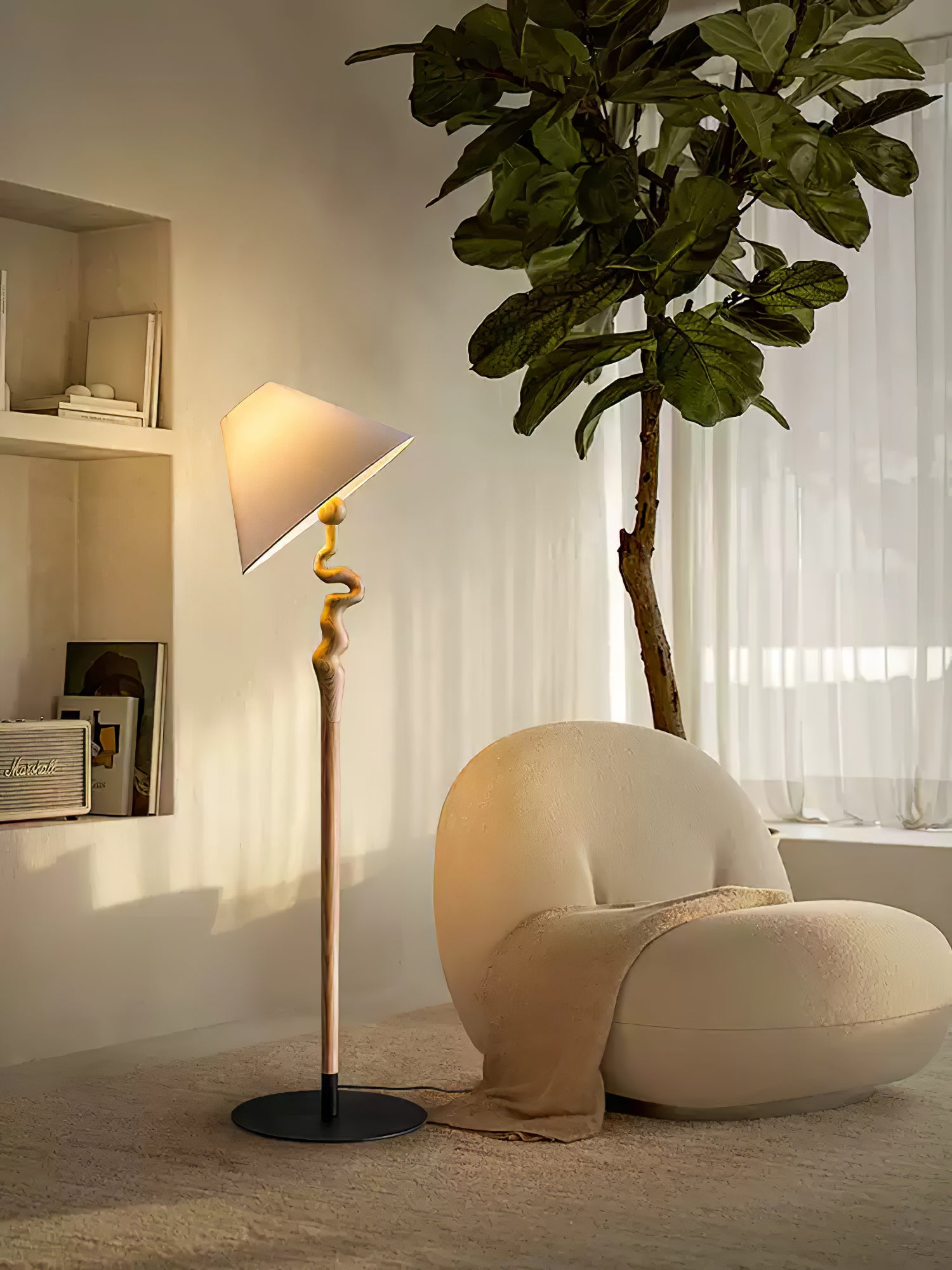 Serpentine Twist Floor Lamp - Cueteks