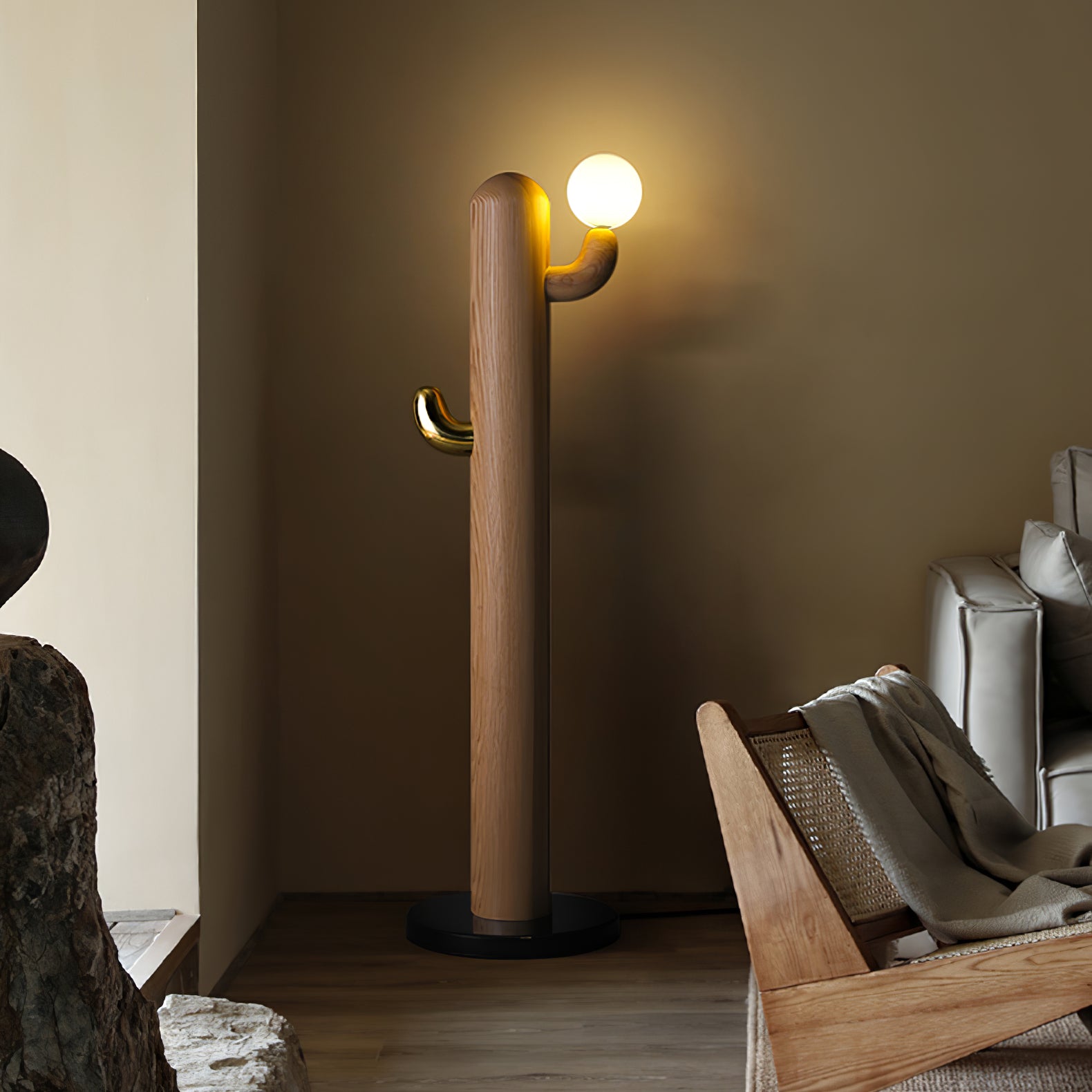 Cactus Wood Floor Lamp - Cueteks