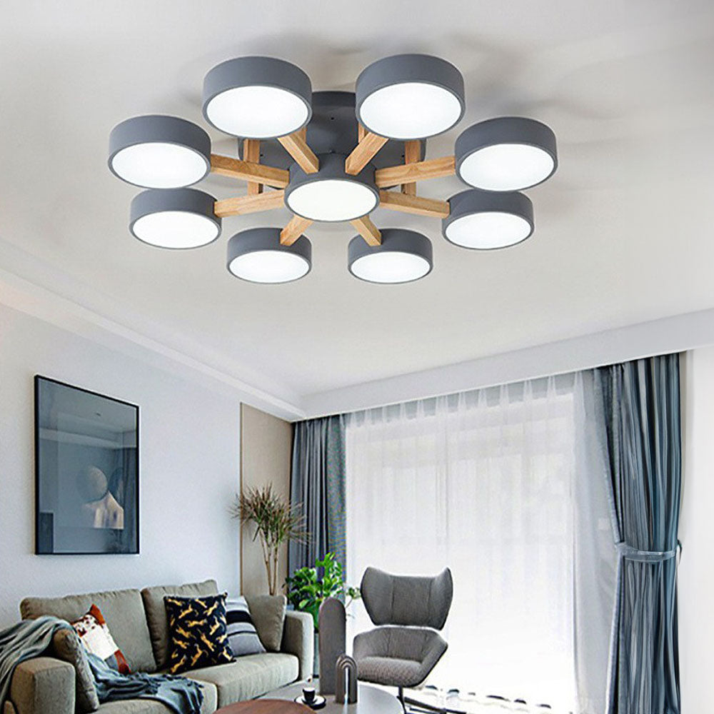 Contemporary Acrylic Multi-Heads Ceiling Light - Cueteks