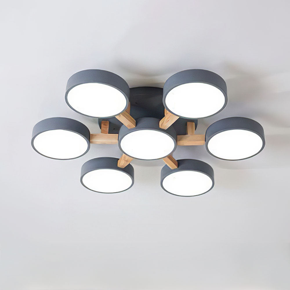 Contemporary Acrylic Multi-Heads Ceiling Light - Cueteks