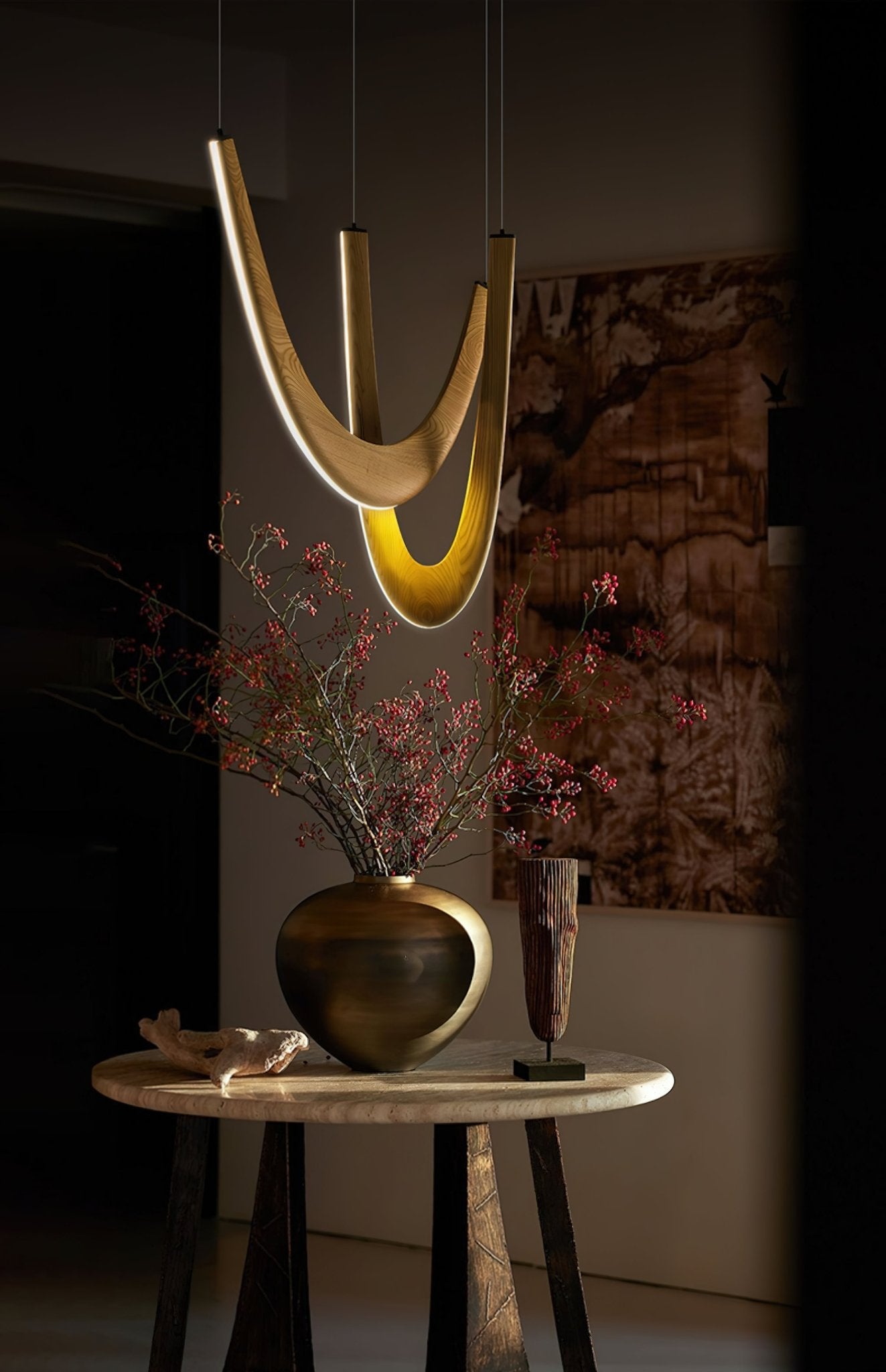 U Wooden Pendant Lamp - Cueteks