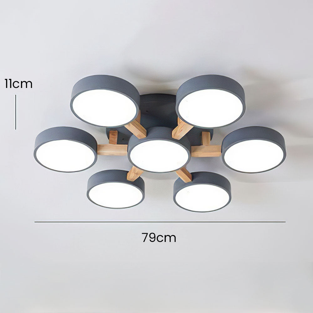 Contemporary Acrylic Multi-Heads Ceiling Light - Cueteks
