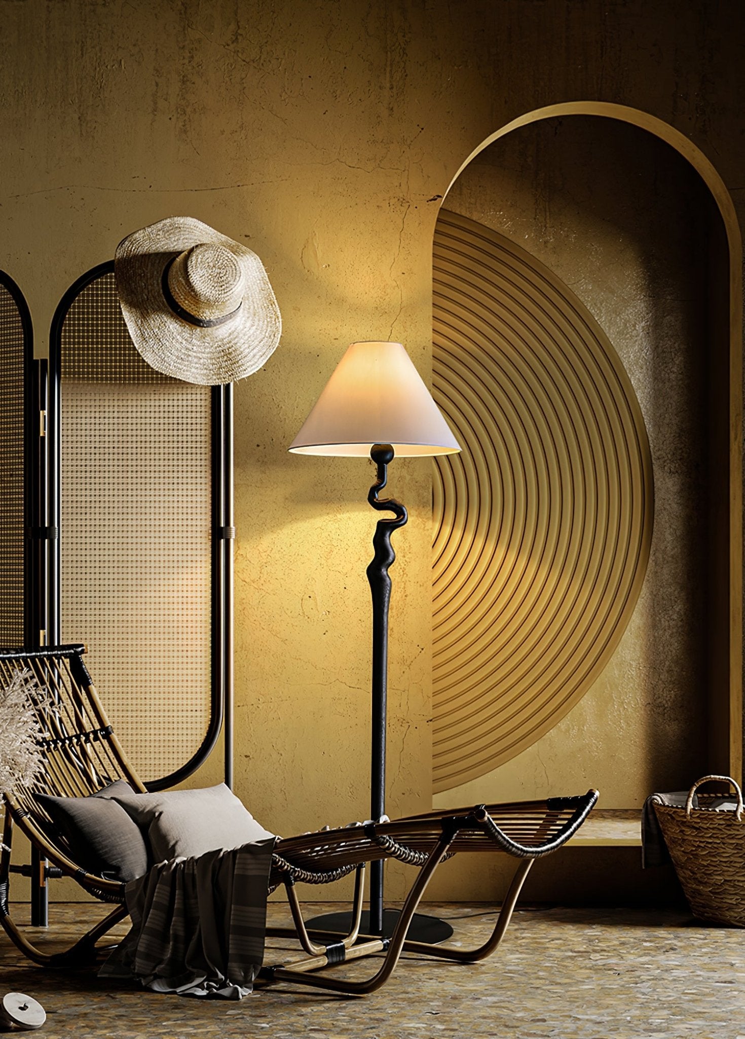 Serpentine Twist Floor Lamp - Cueteks