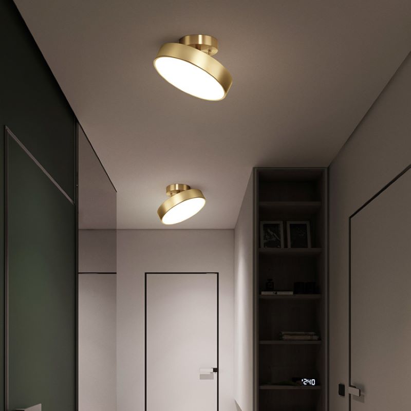 Nordic Industrial Simple Round LED Ceiling Light - Cueteks