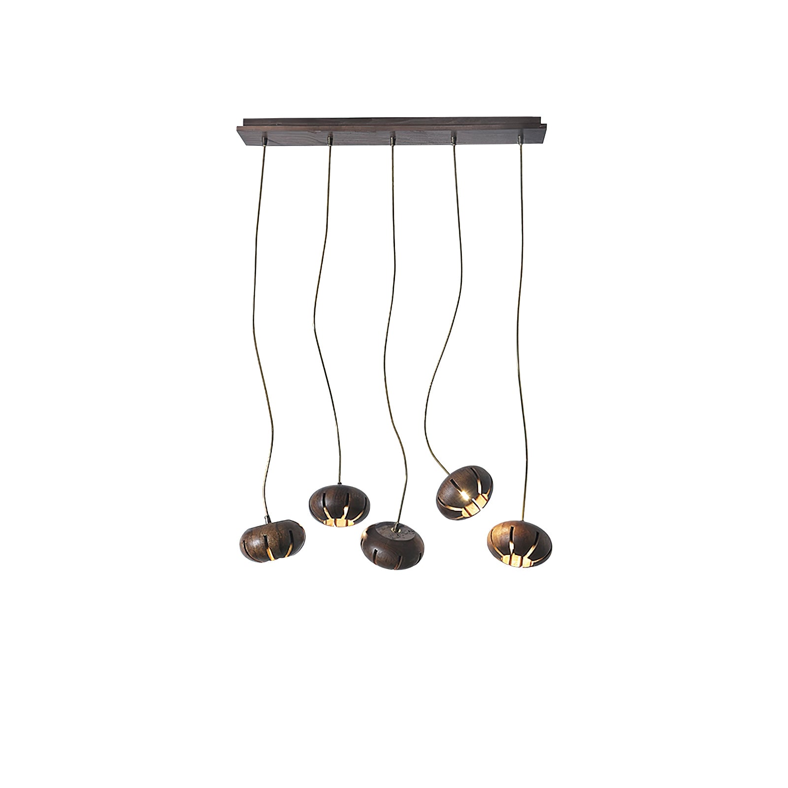 Wood Pumpkin Cluster Chandelier - Cueteks