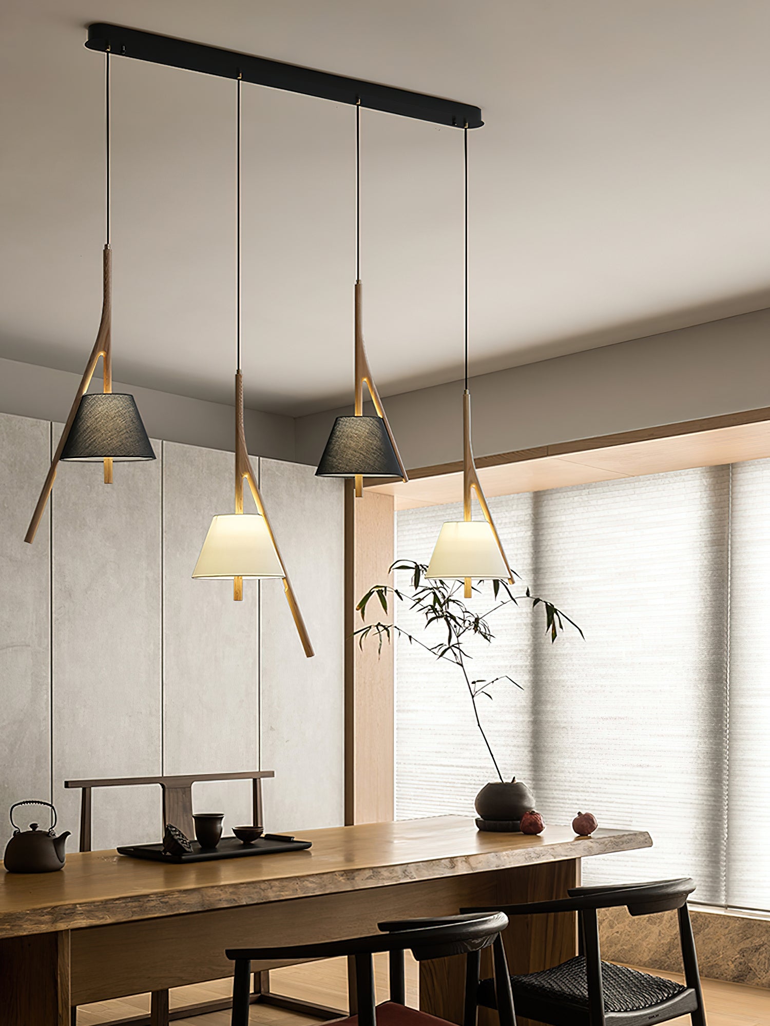 Nanzhi Wood Pendant Lamp - Cueteks