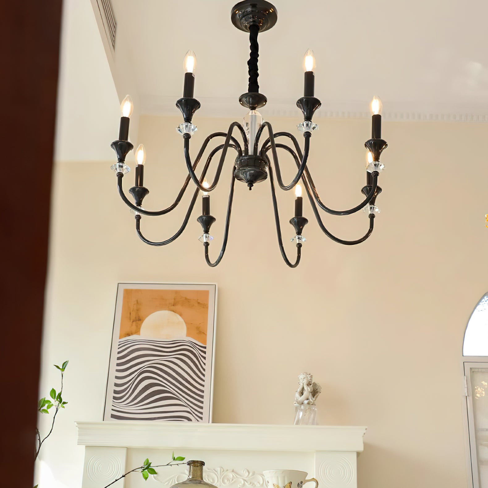 Noir Candelabra Chandelier - Cueteks