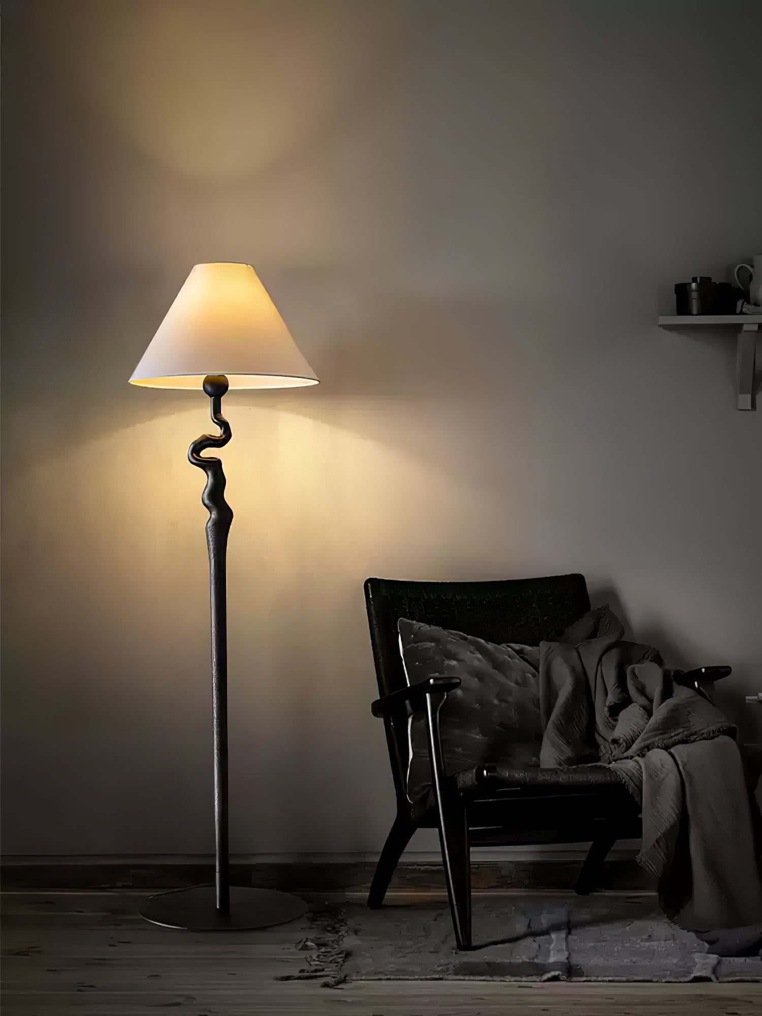 Serpentine Twist Floor Lamp - Cueteks