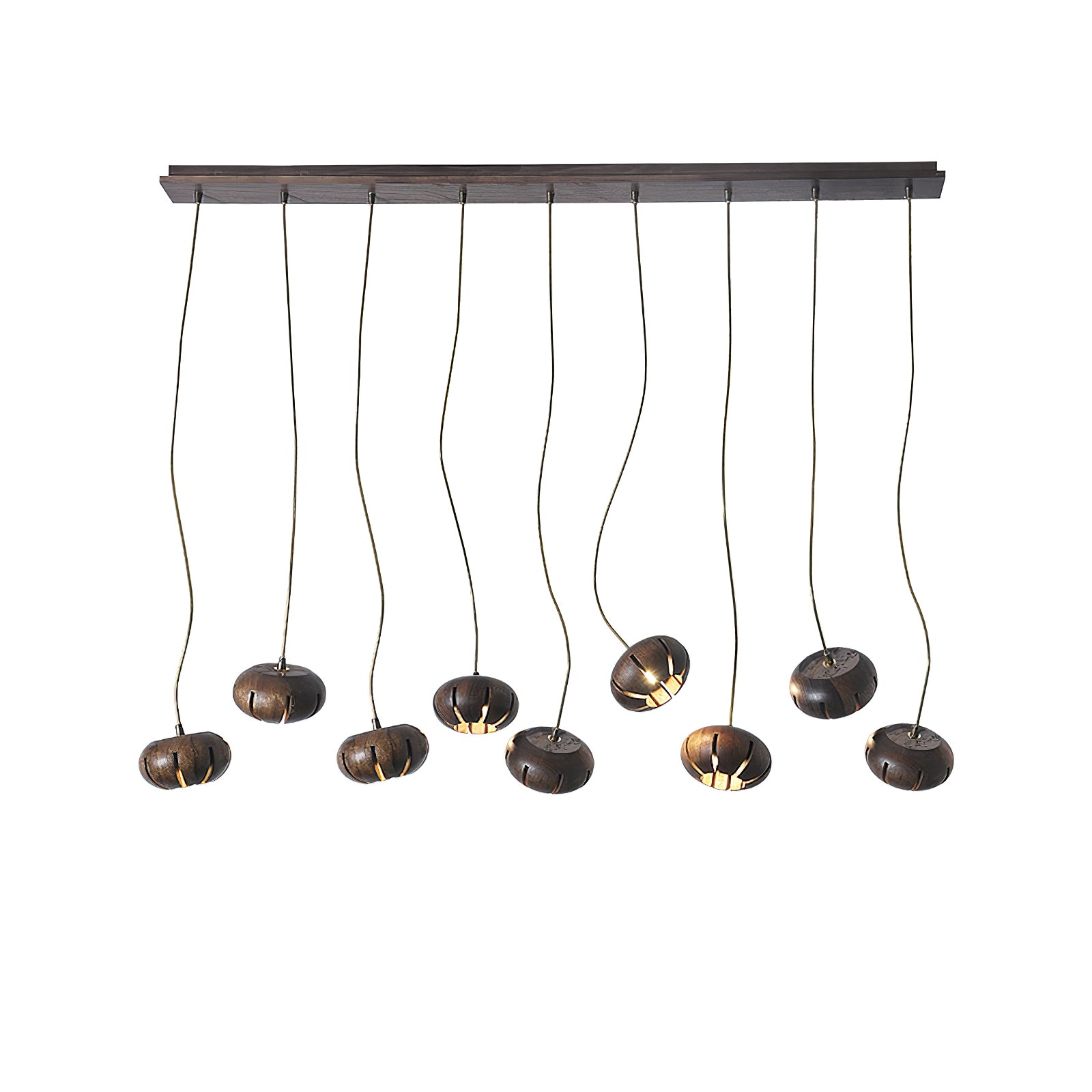 Wood Pumpkin Cluster Chandelier - Cueteks