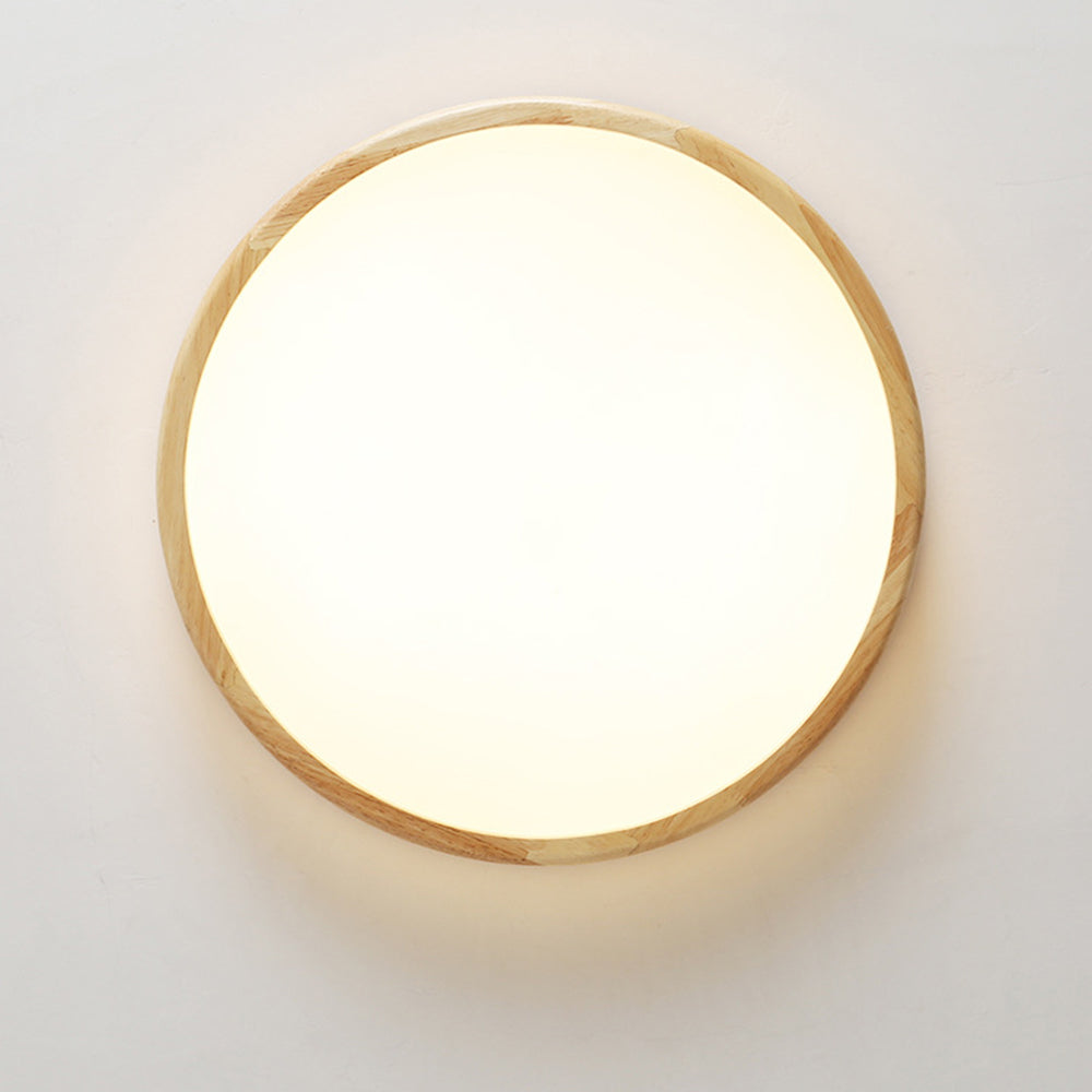Vintage Wood Round LED Ceiling Light - Cueteks