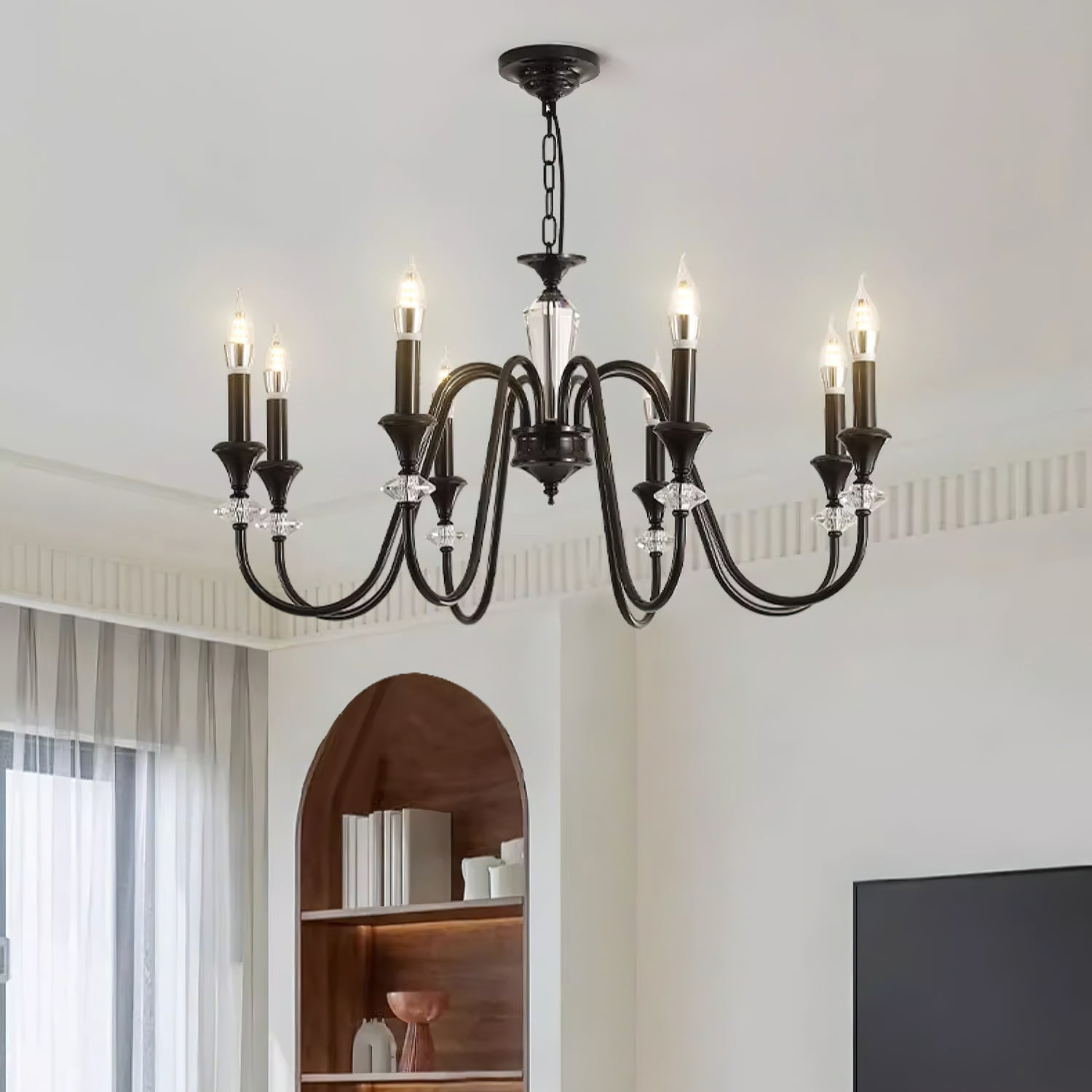 Noir Candelabra Chandelier - Cueteks
