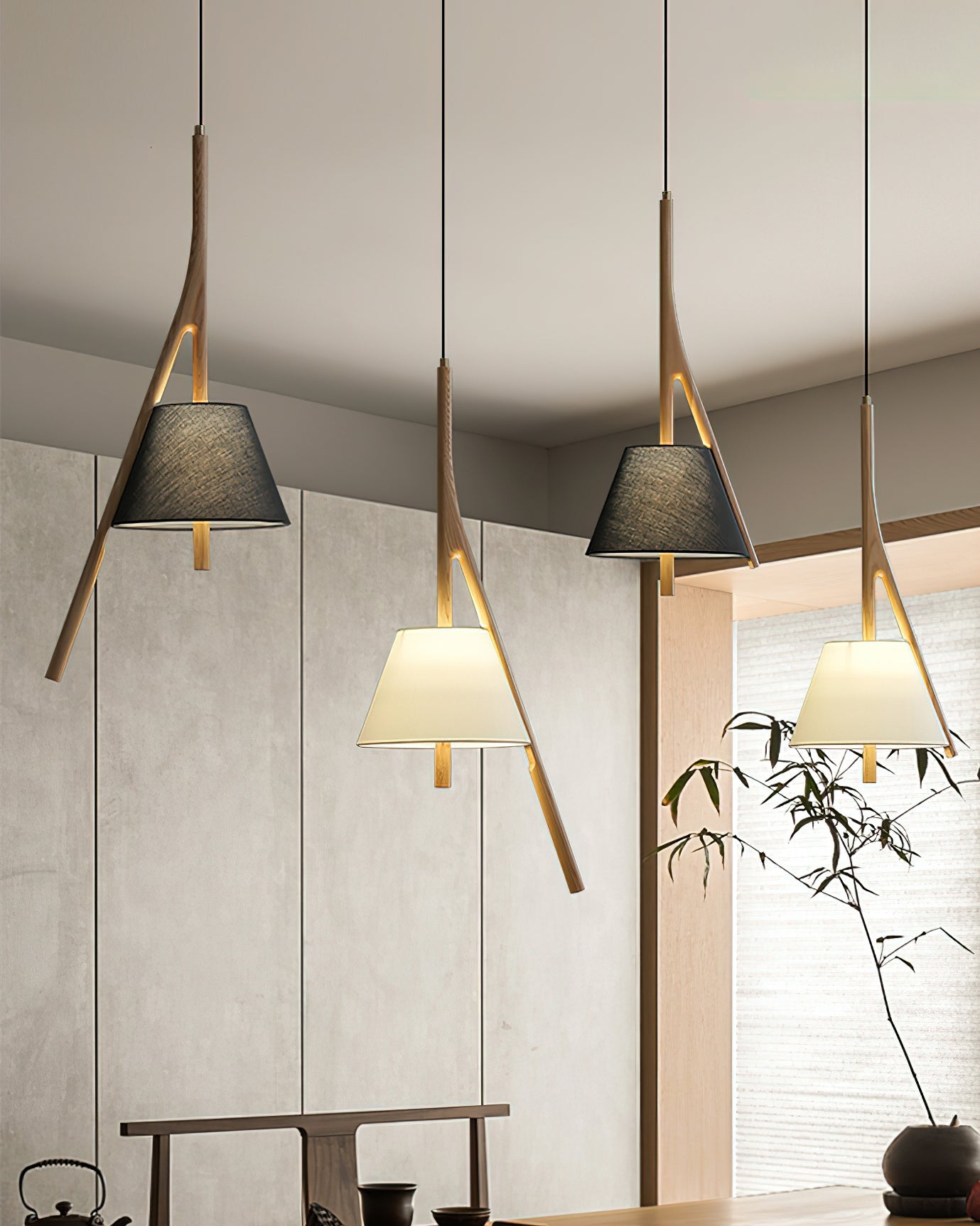 Nanzhi Wood Pendant Lamp - Cueteks