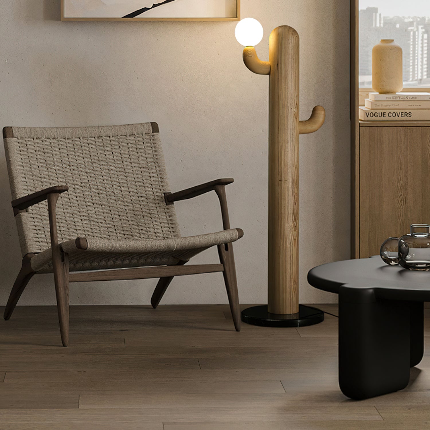 Cactus Wood Floor Lamp - Cueteks