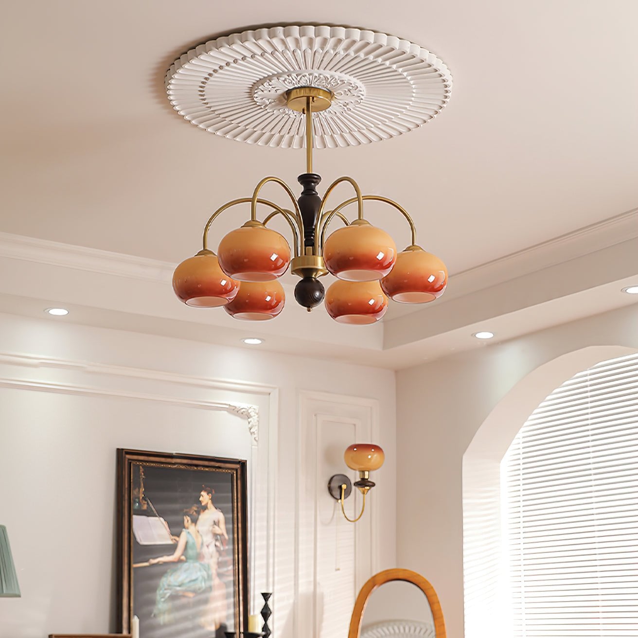 Amberly Arch Chandelier - Cueteks