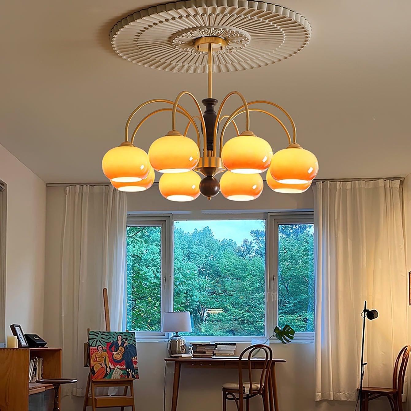 Amberly Arch Chandelier - Cueteks