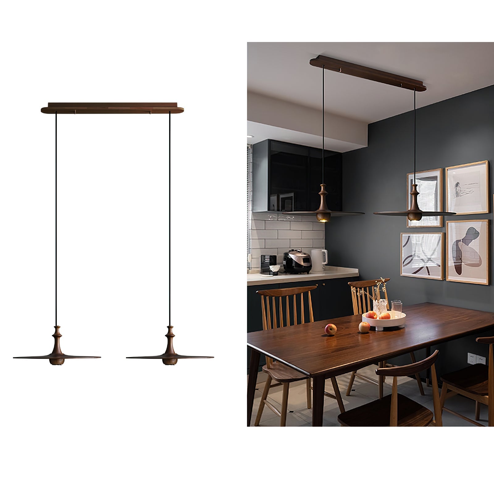 Spindle Disc Pendant Lamp - Cueteks