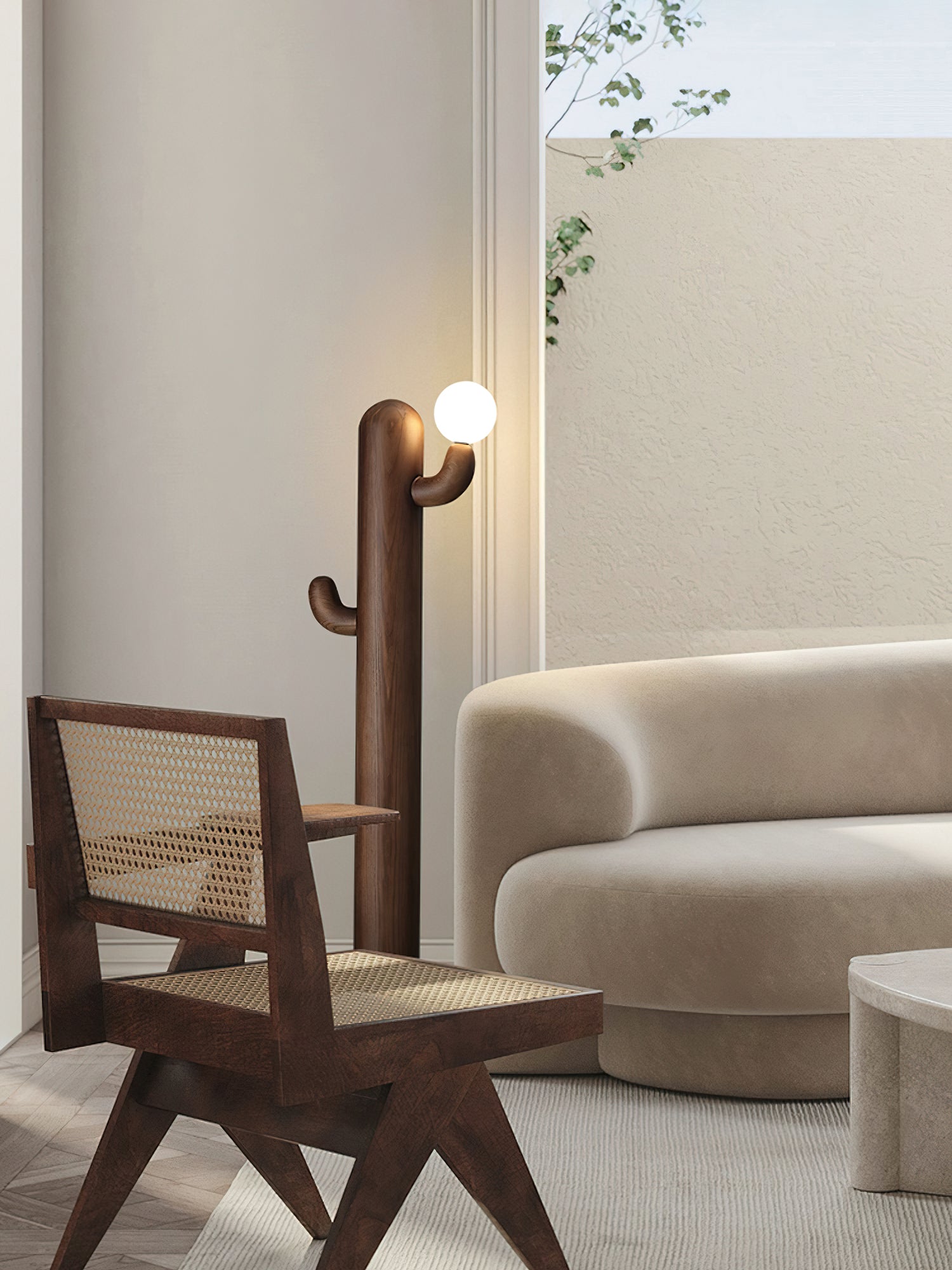 Cactus Wood Floor Lamp - Cueteks