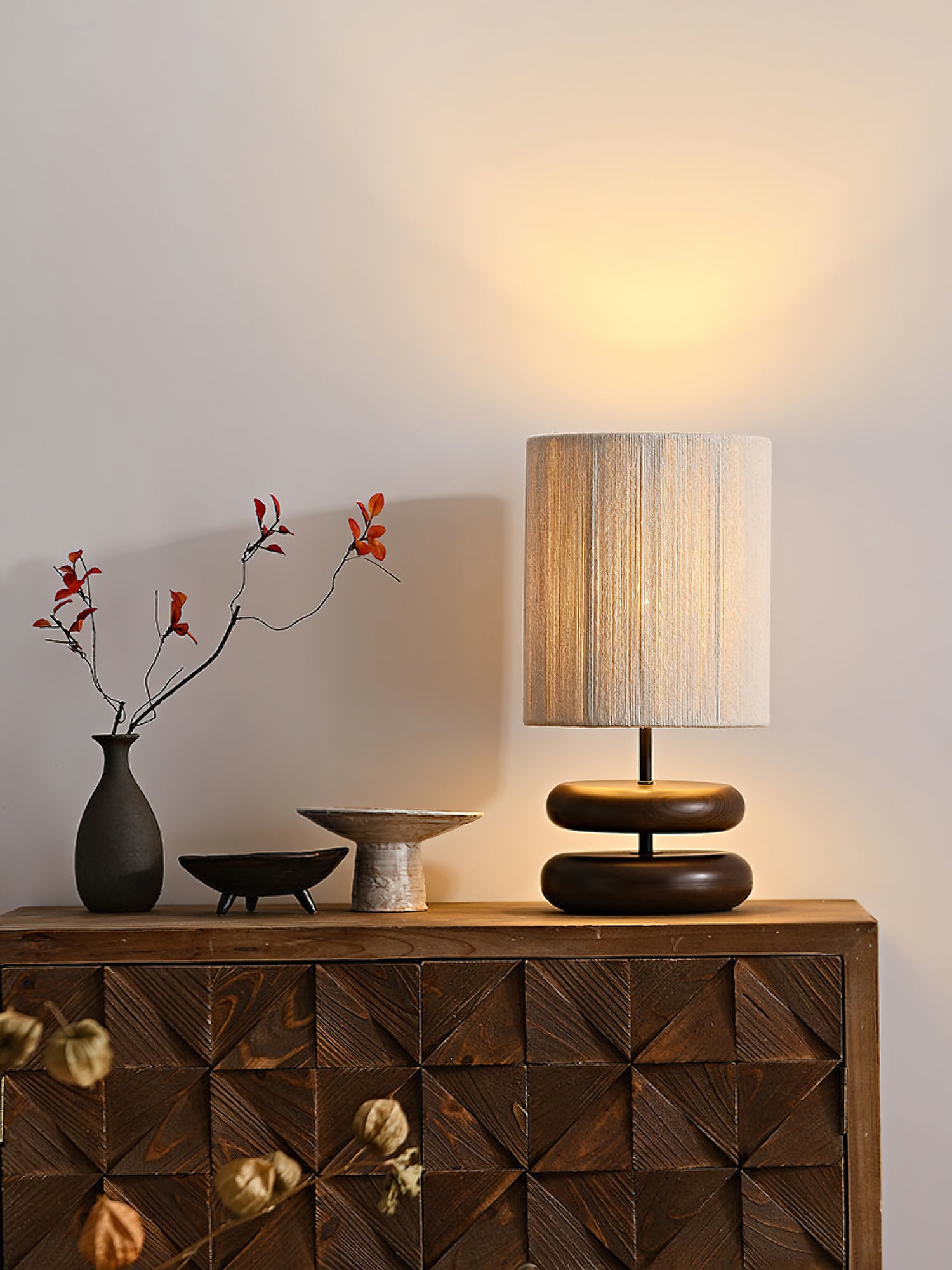 Nora Wood Table Lamp - Cueteks