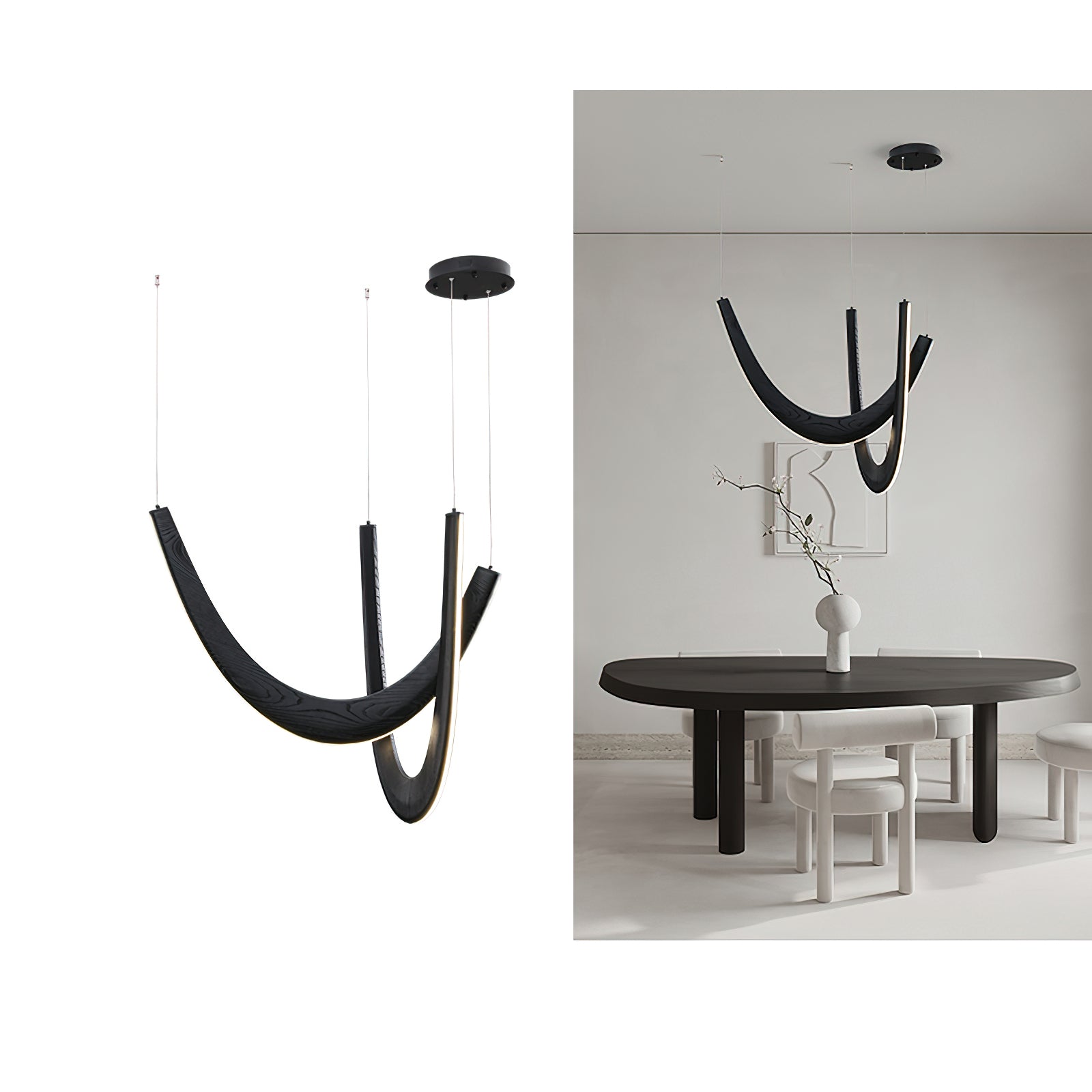 U Wooden Pendant Lamp - Cueteks