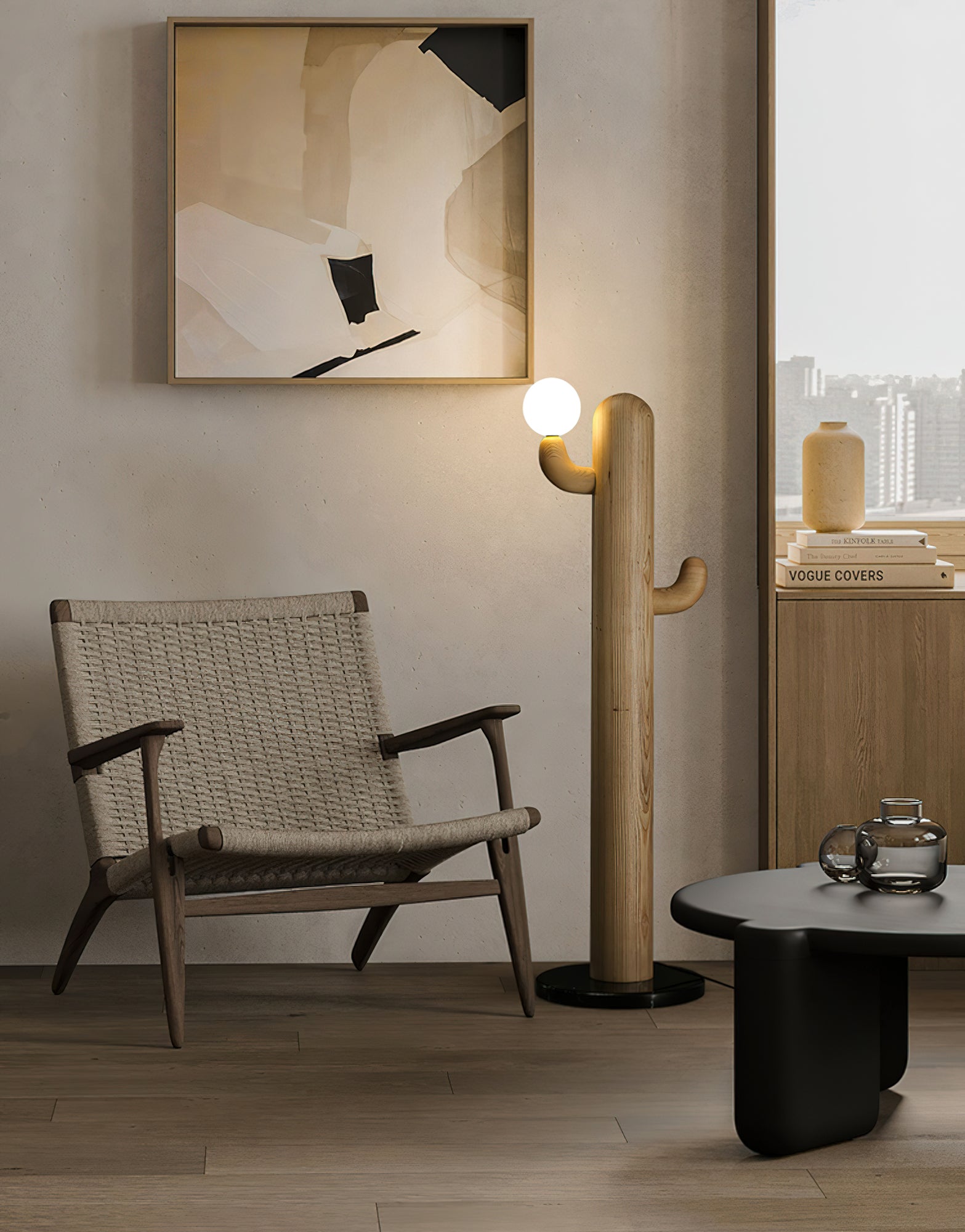 Cactus Wood Floor Lamp - Cueteks