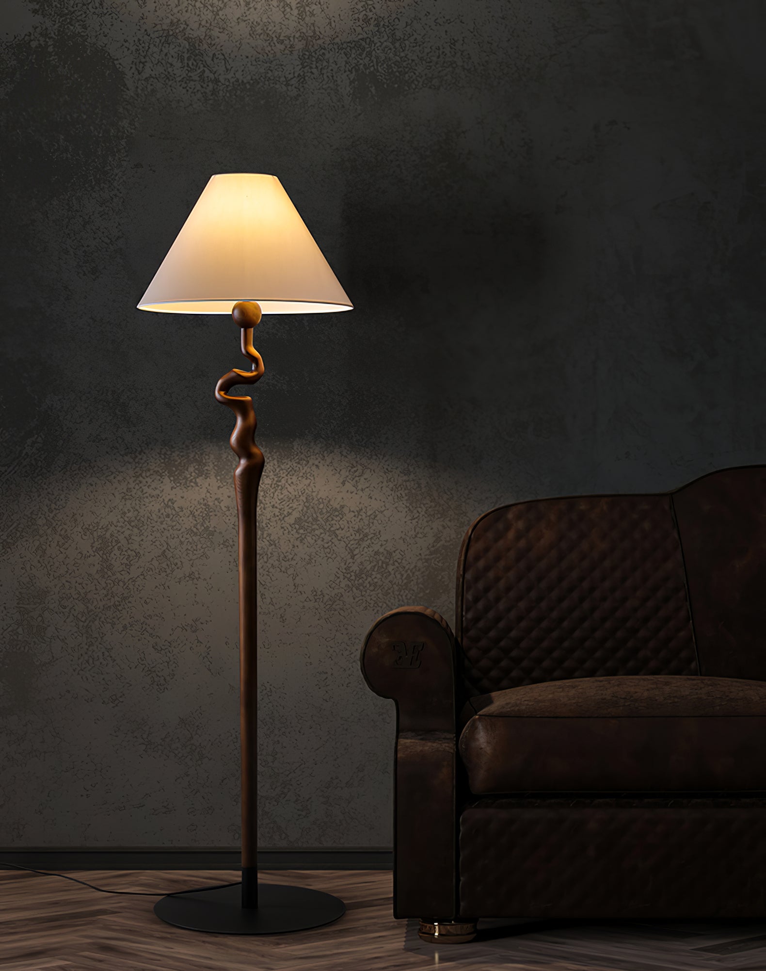 Serpentine Twist Floor Lamp - Cueteks