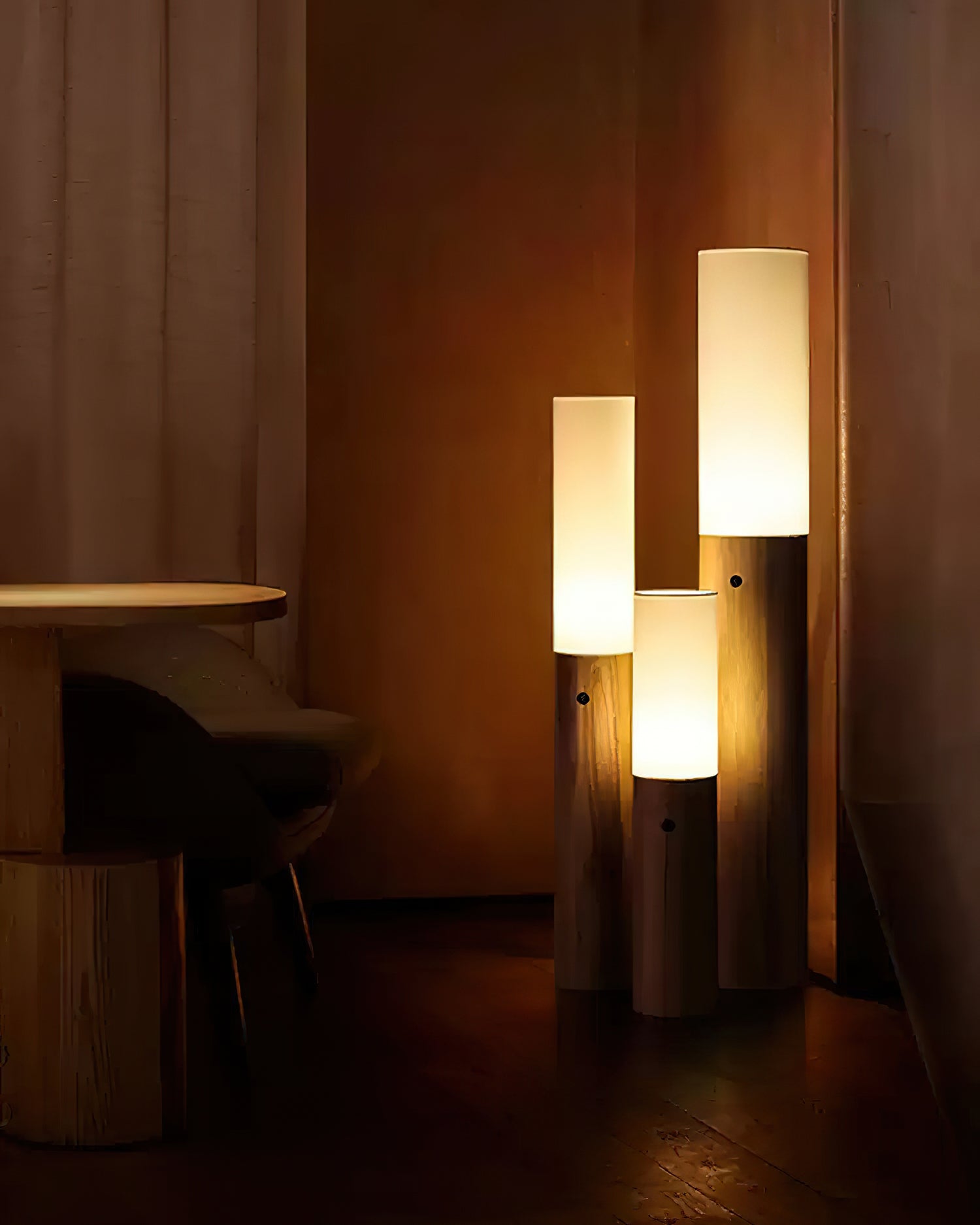Timber Column Floor Lamp - Cueteks