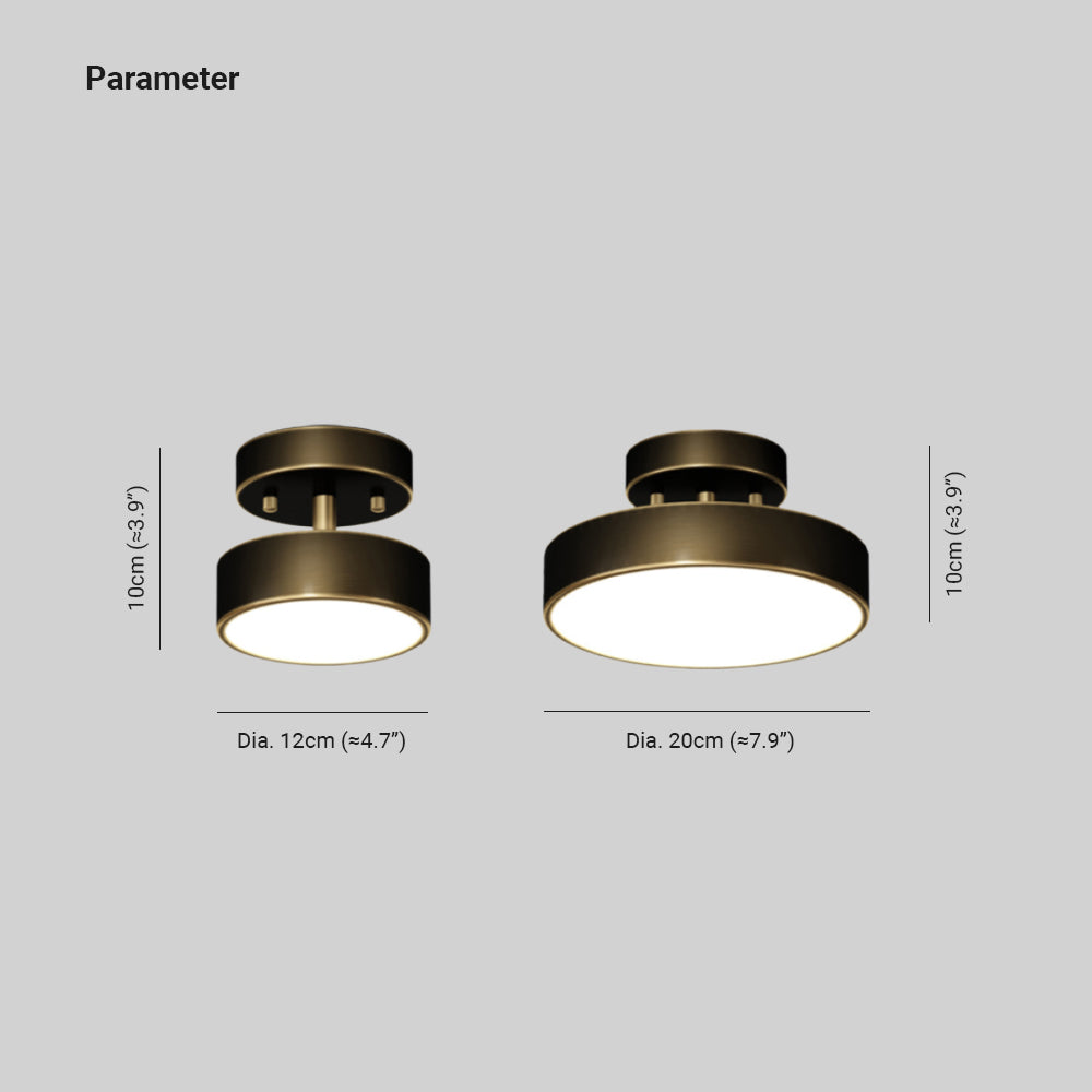 Nordic Industrial Simple Round LED Ceiling Light - Cueteks