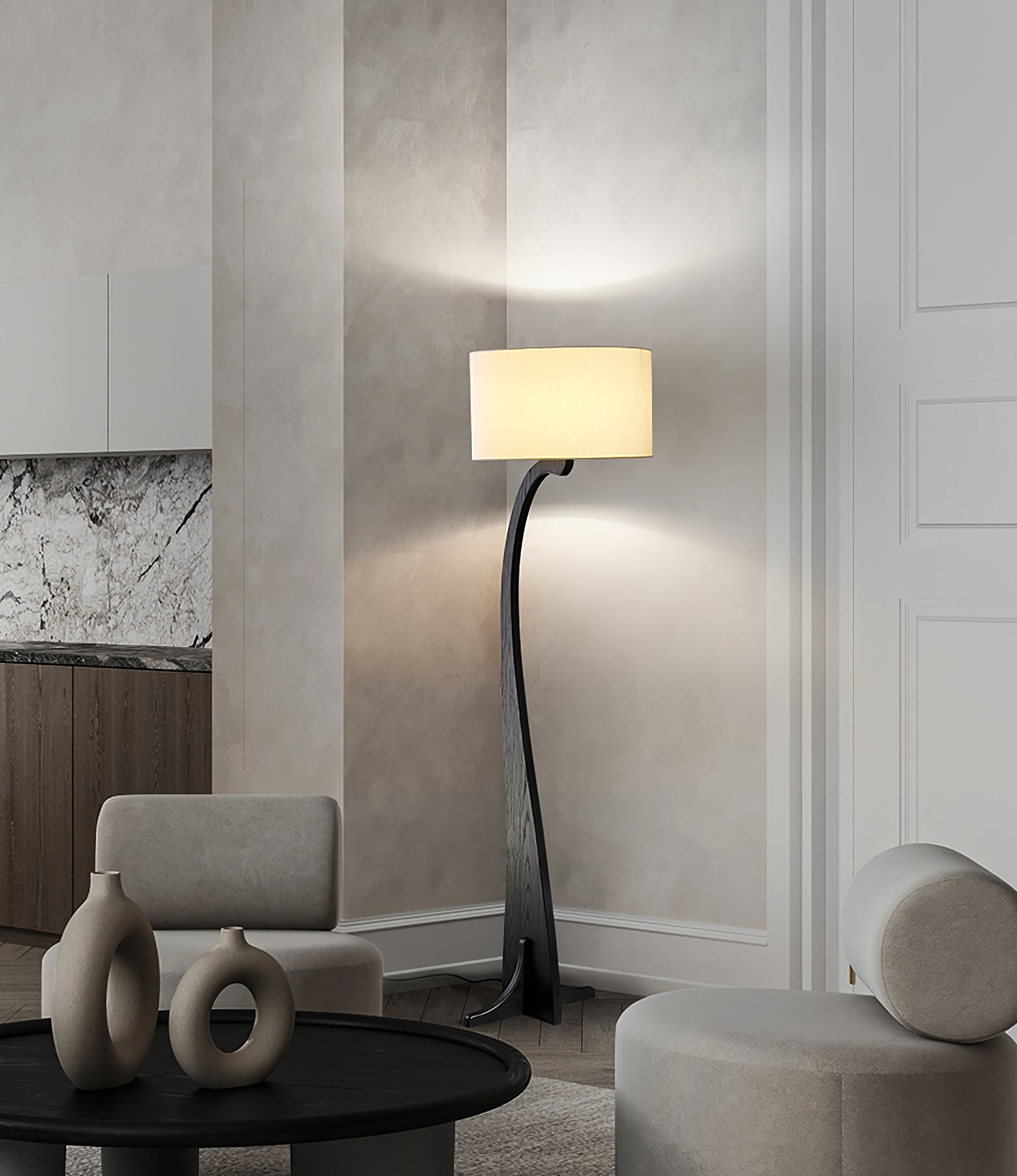 Bow Curve Floor Lamp - Cueteks