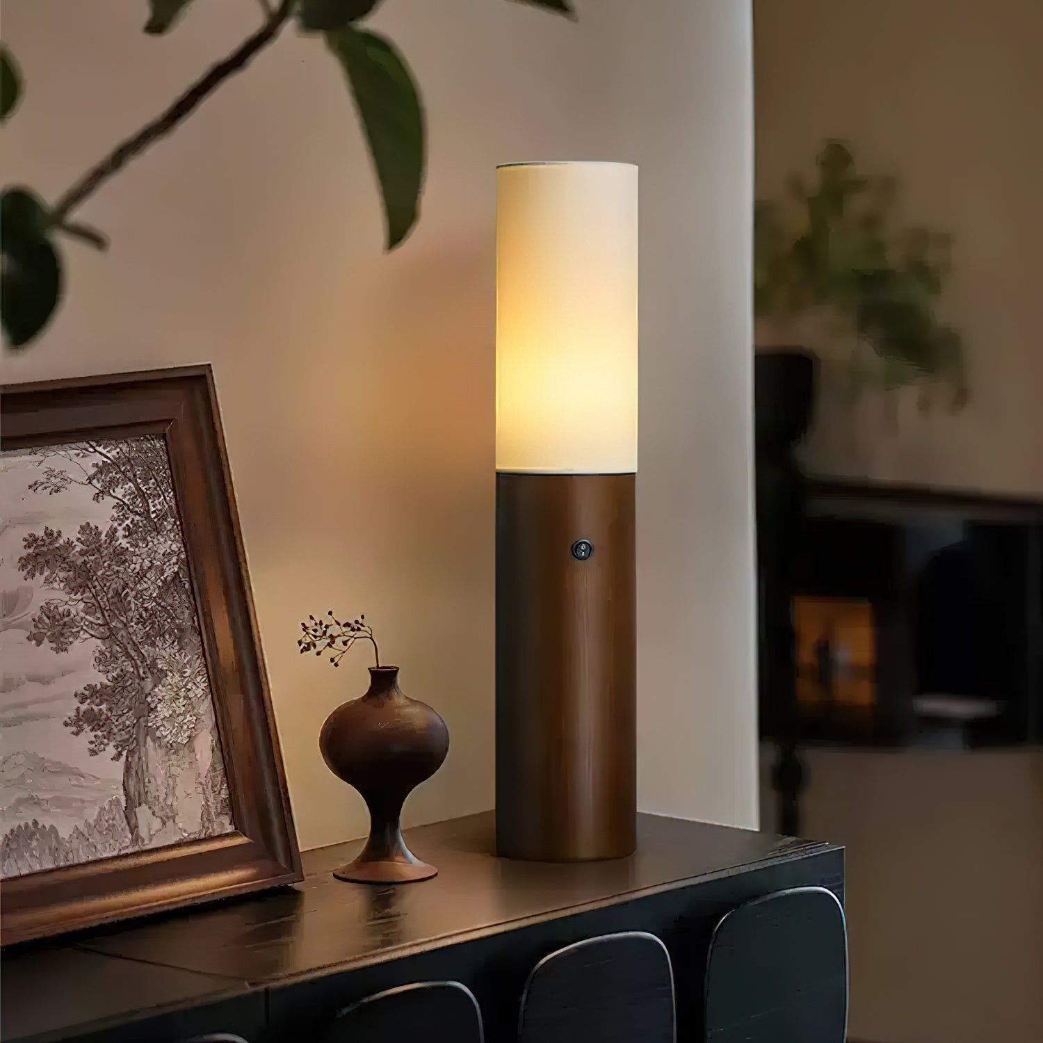 Timber Column Floor Lamp - Cueteks
