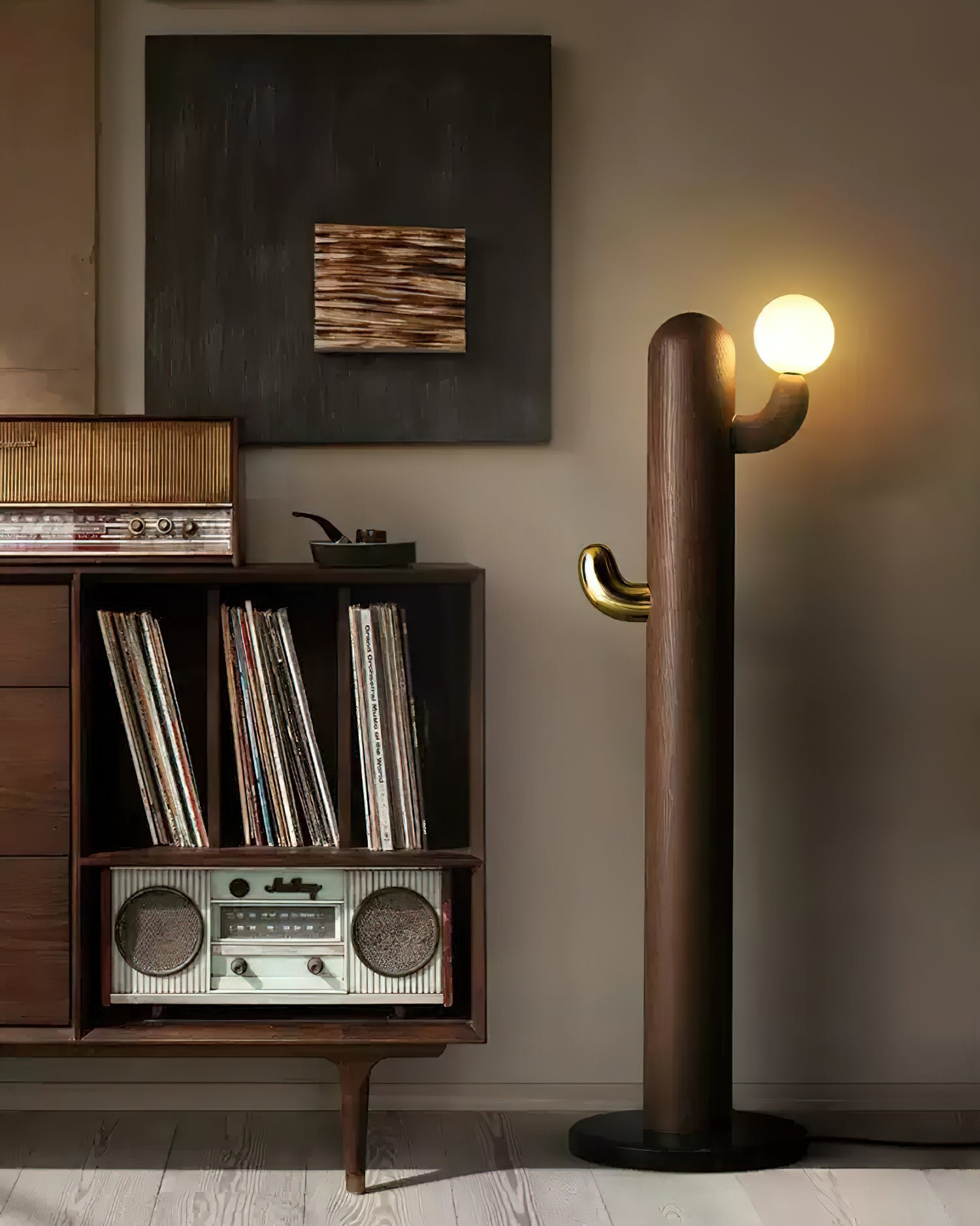 Cactus Wood Floor Lamp - Cueteks