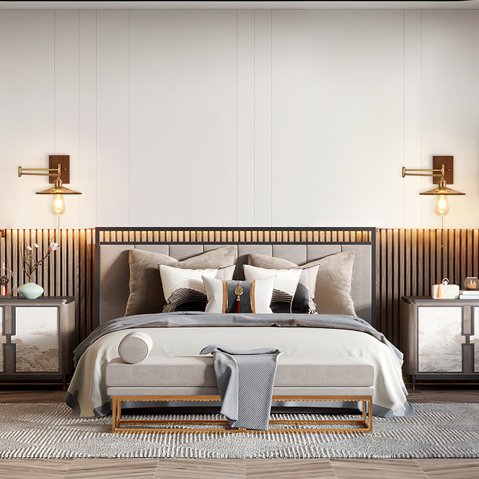 Heritage Walnut Wall Lamp - Cueteks